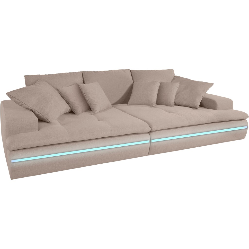 Mr. Couch Big-Sofa »Haiti 2«, wahlweise mit Kaltschaum (140kg Belastung/Sitz) und RGB-Beleuchtung