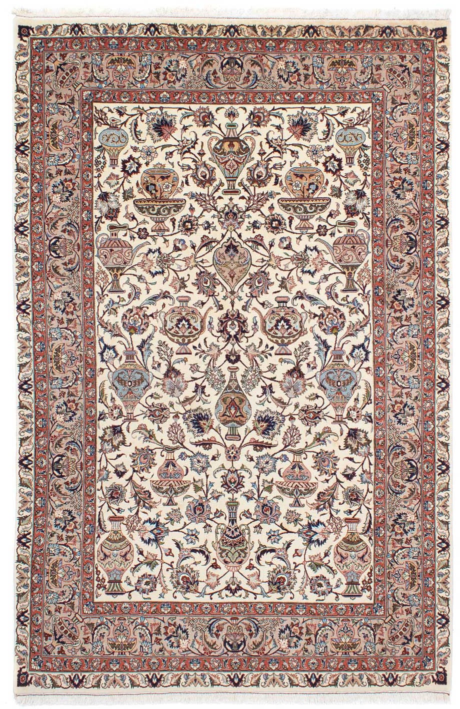 morgenland Wollteppich »Kaschmar Blumenmuster Beige 303 x 196 cm«, rechteck günstig online kaufen