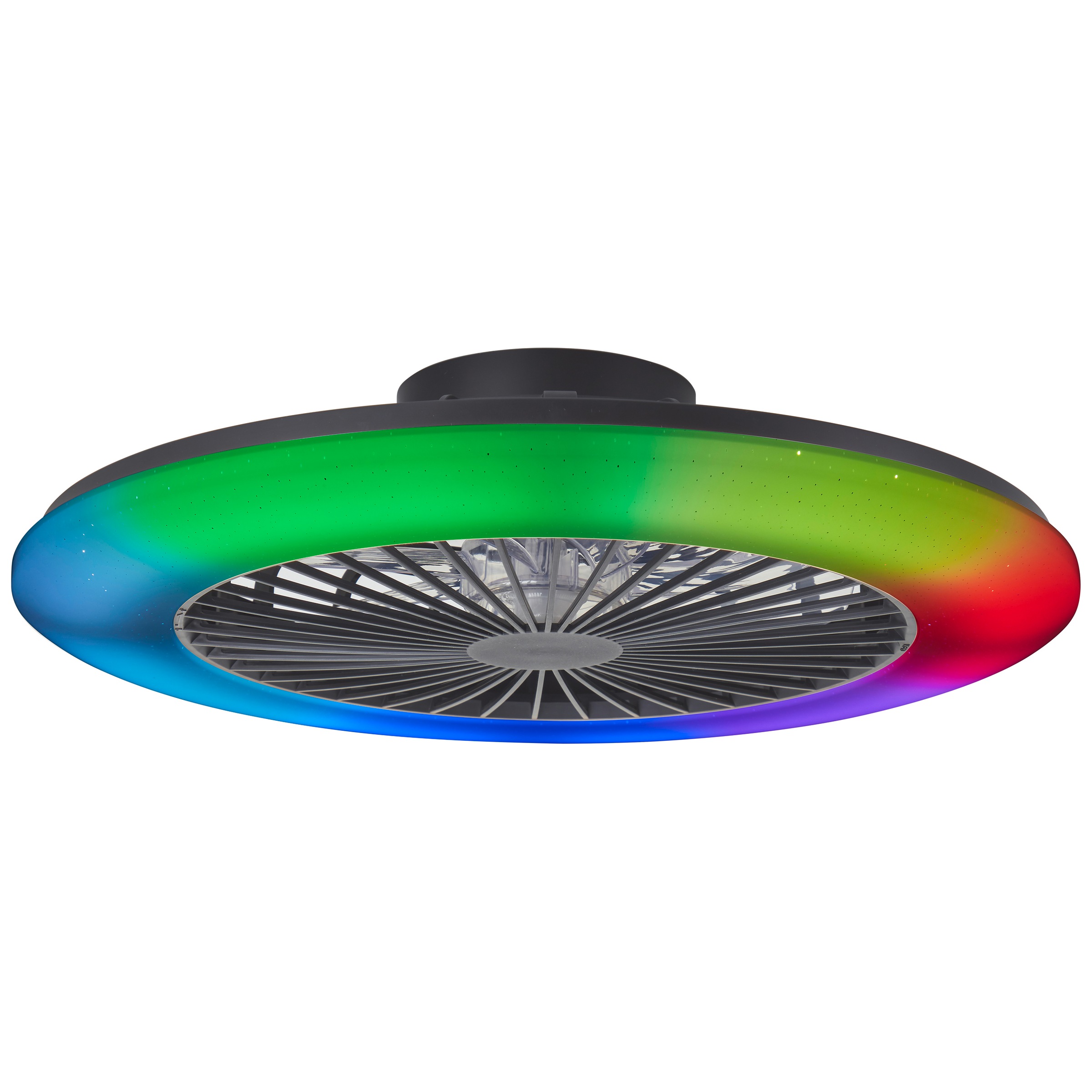 Brilliant LED Deckenleuchte »Salerno« LED-Modul 1 Stk. RGB | warmweiß - kaltweiß 58 cm mit Ventilator, 6800 lm, dimmbar, RGB, CCT