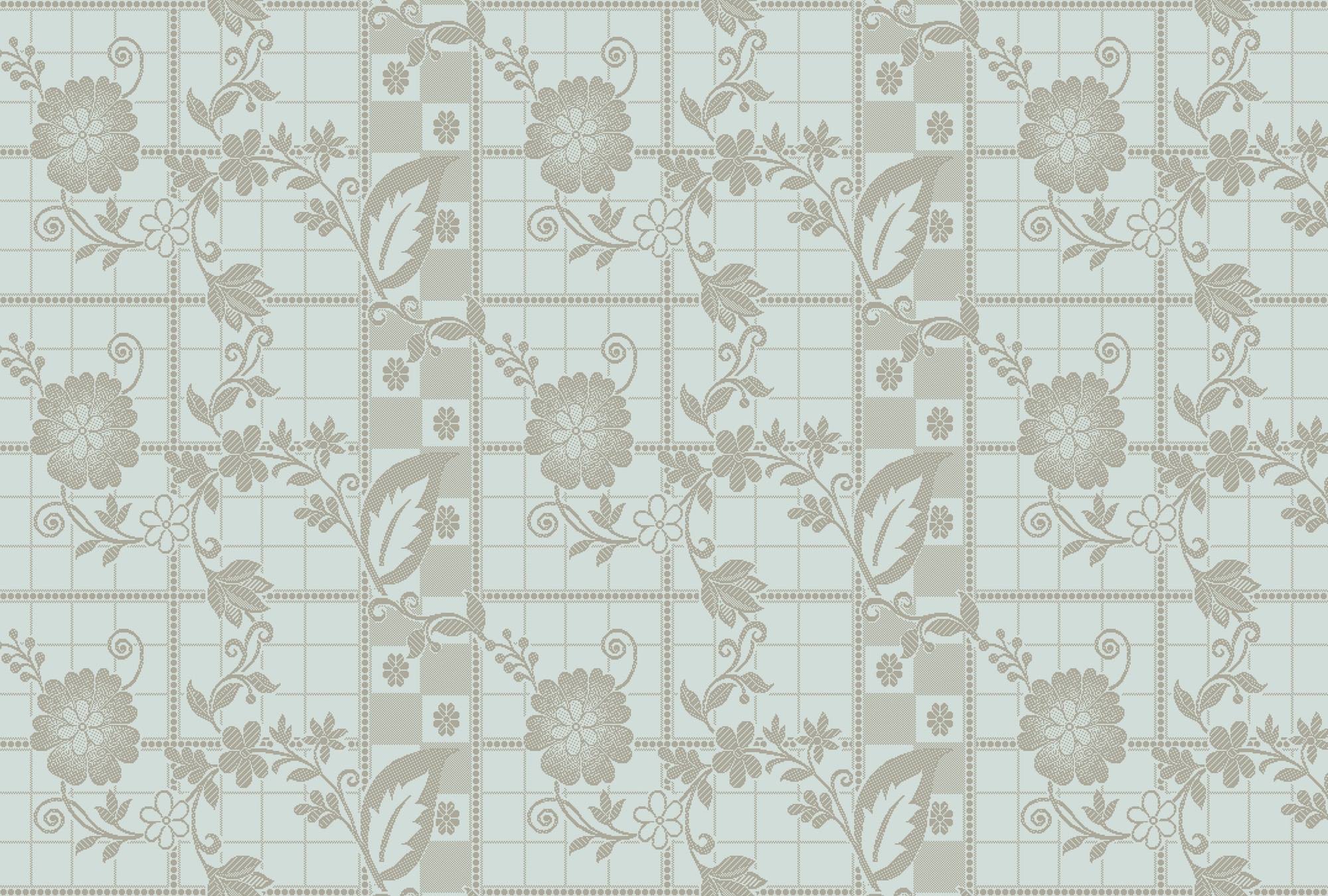 living walls Vliestapete »Vintage-Tapete Blumenmuster Hellblau Beige Floral günstig online kaufen