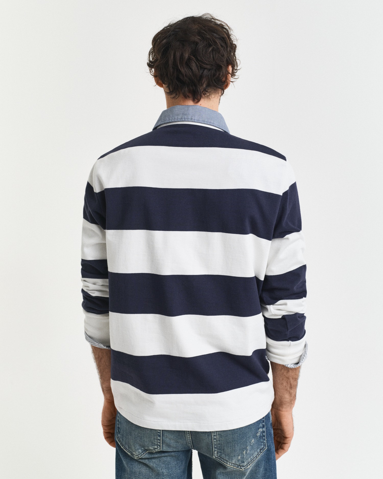 Gant Langarm-Poloshirt »REG CHAMBRAY STRIPE HEAVY RUGGER«