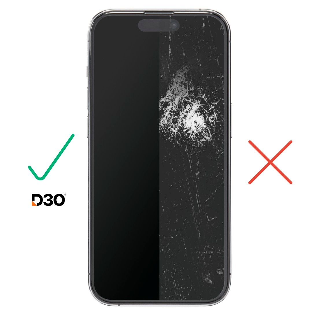 Hama Displayschutzglas »Displayschutz für iPhone 15 Pro Max (Panzerfolie, D3O, Montagehilfe)«, für iPhone 15 Pro Max