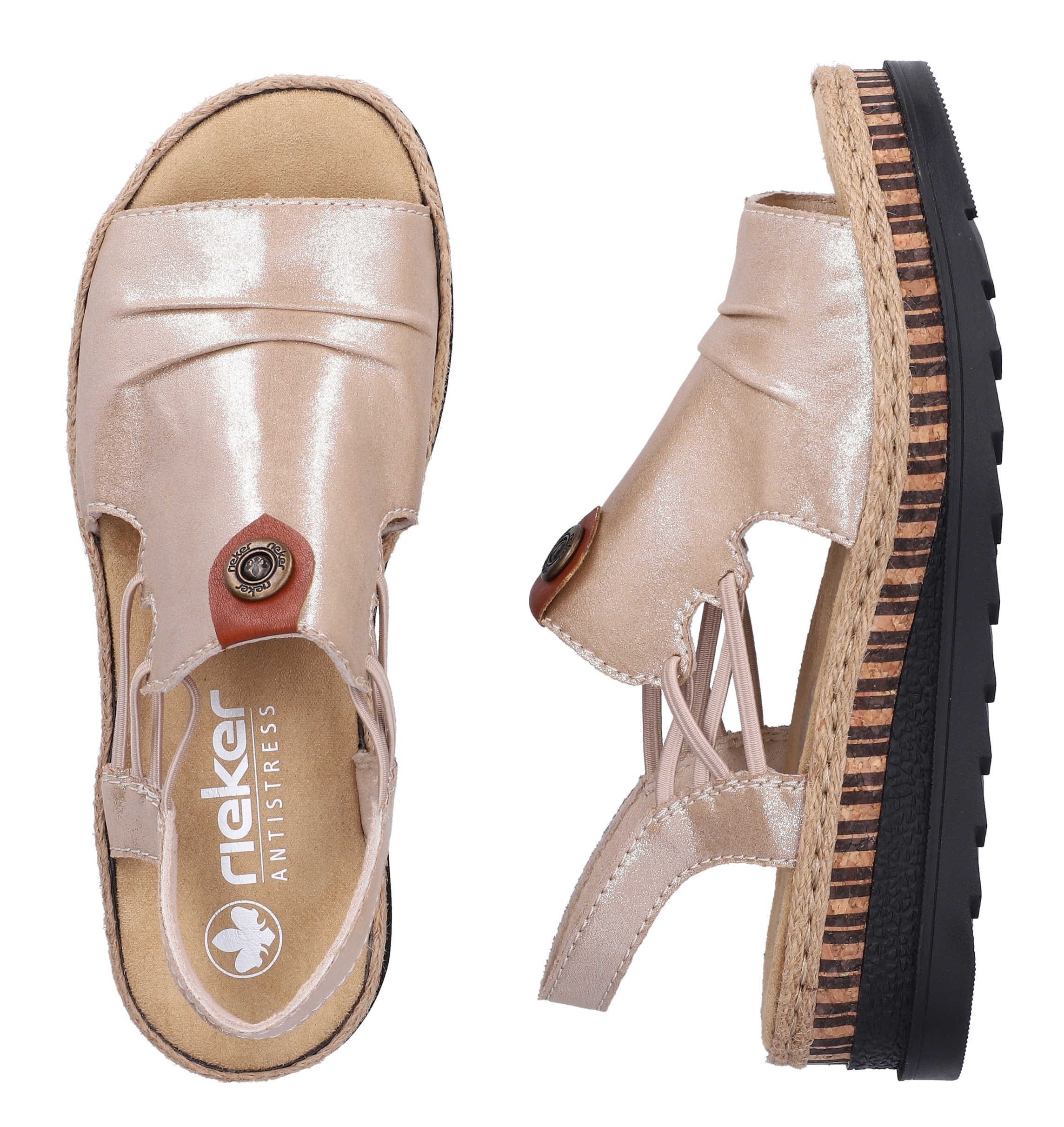 Rieker Plateausandale  Sommerschuh, Sandalette, modisches Plateau