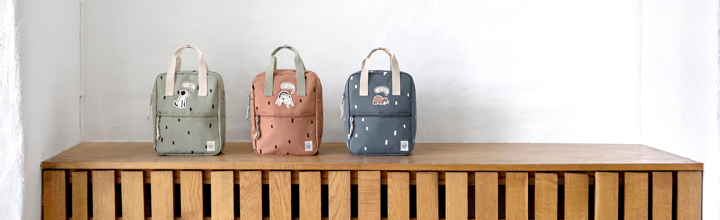 LÄSSIG Kinderrucksack »Happy Prints, Mini Square Backpack, Midnight Blue«