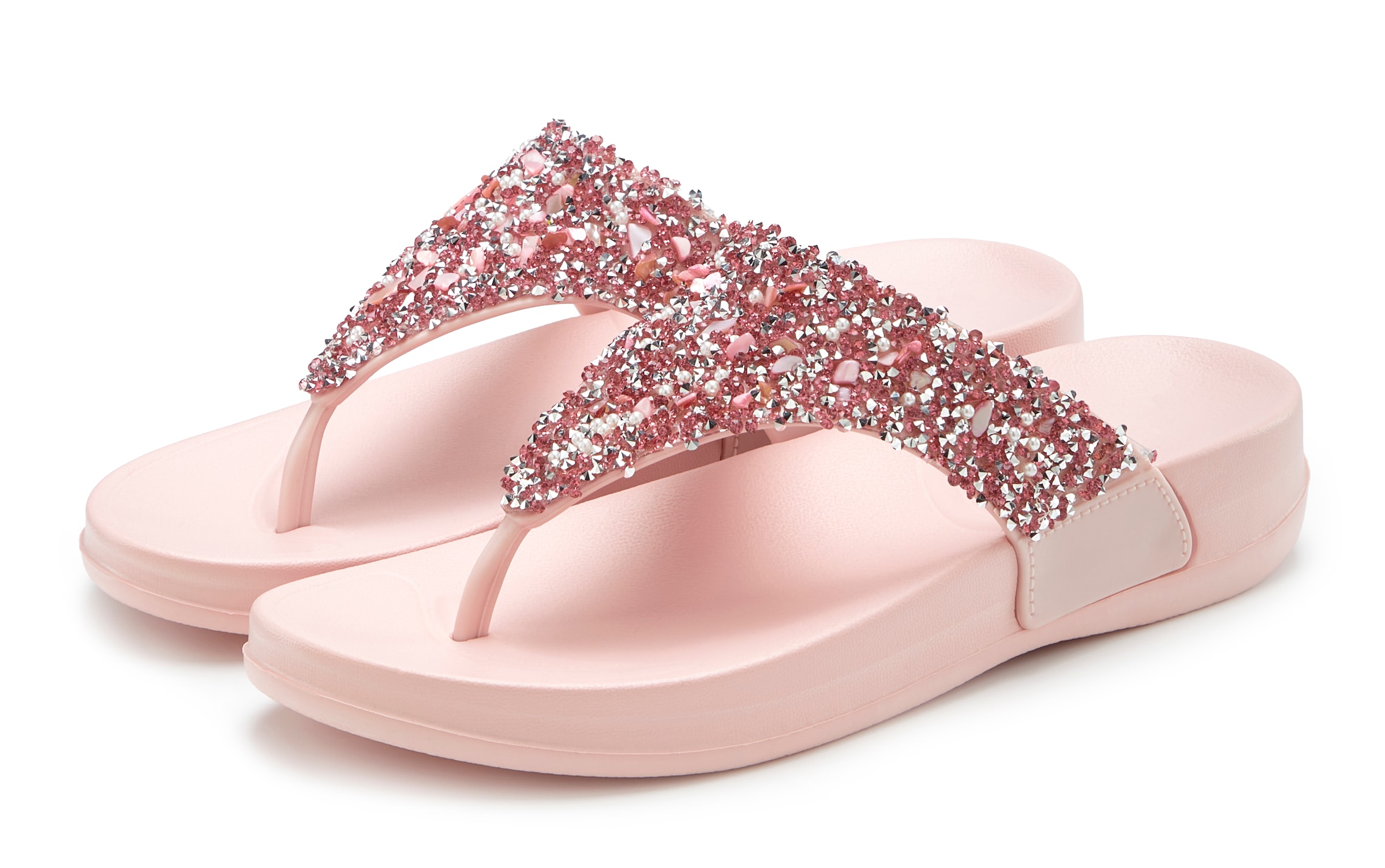Vivance Badezehentrenner »Flip Flop, Badelatsche, Badeschuhe, Pantolette, Zehentrenner,«  NEU Sommerschuh mit modischem Glitzerdetail VEGAN