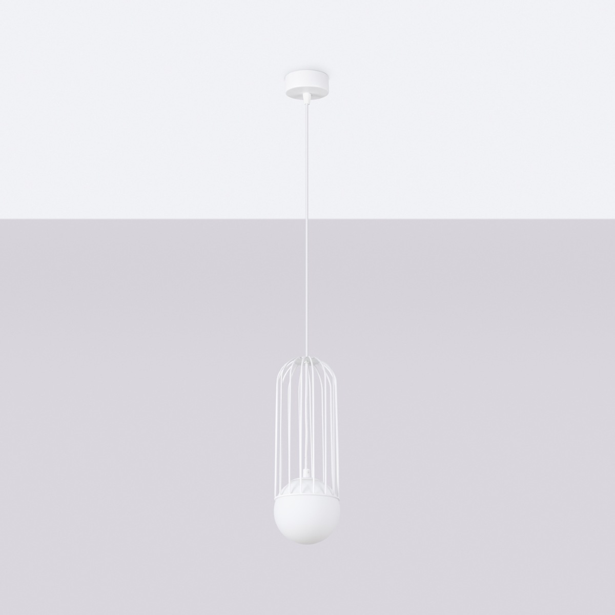 SOLLUX lighting Pendelleuchte »Pendelleuchte BRINA 1 Weiß«, 1 flammig, Leuc günstig online kaufen