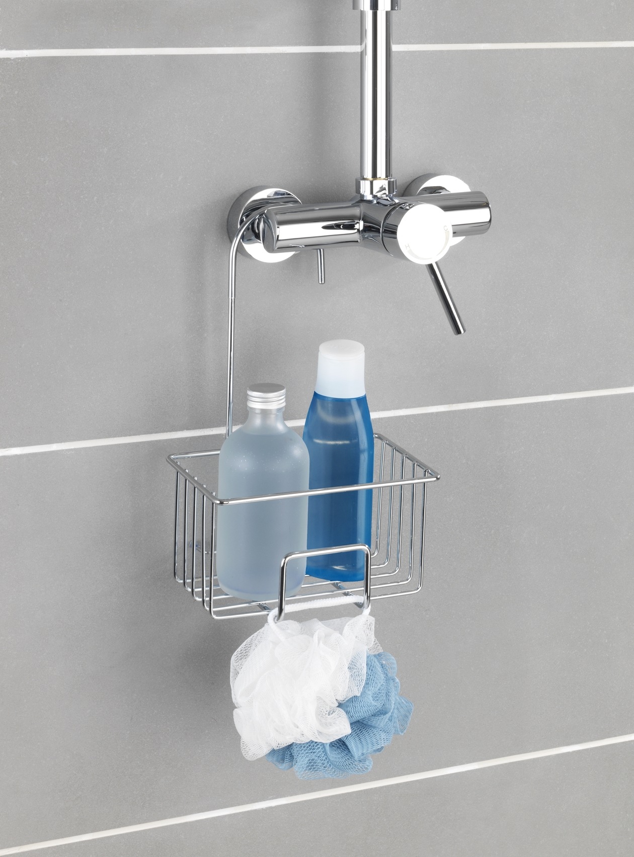 WENKO Duschablage »Milito« Dusch-Caddy zum Einhängen ohne Bohren, Ablage aus rostfreiem Edelstahl