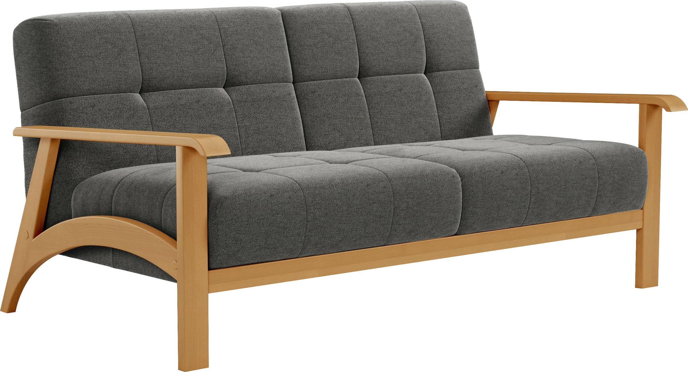 sit&more 2,5-Sitzer »Billund«, Armlehnen aus eichefarbigem Buchenholz, verschiedene Bezüge und Farben
