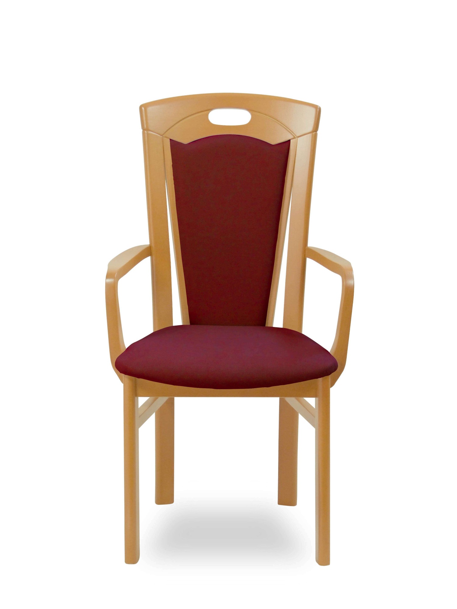 Home affaire Esszimmerstuhl »FERDI, Armlehnstuhl, Made in Italy, Massivholz«, 1 St., Feinstruktur, Bezug Feinstruktur (wasser-und fleckabweisend) oder Struktur