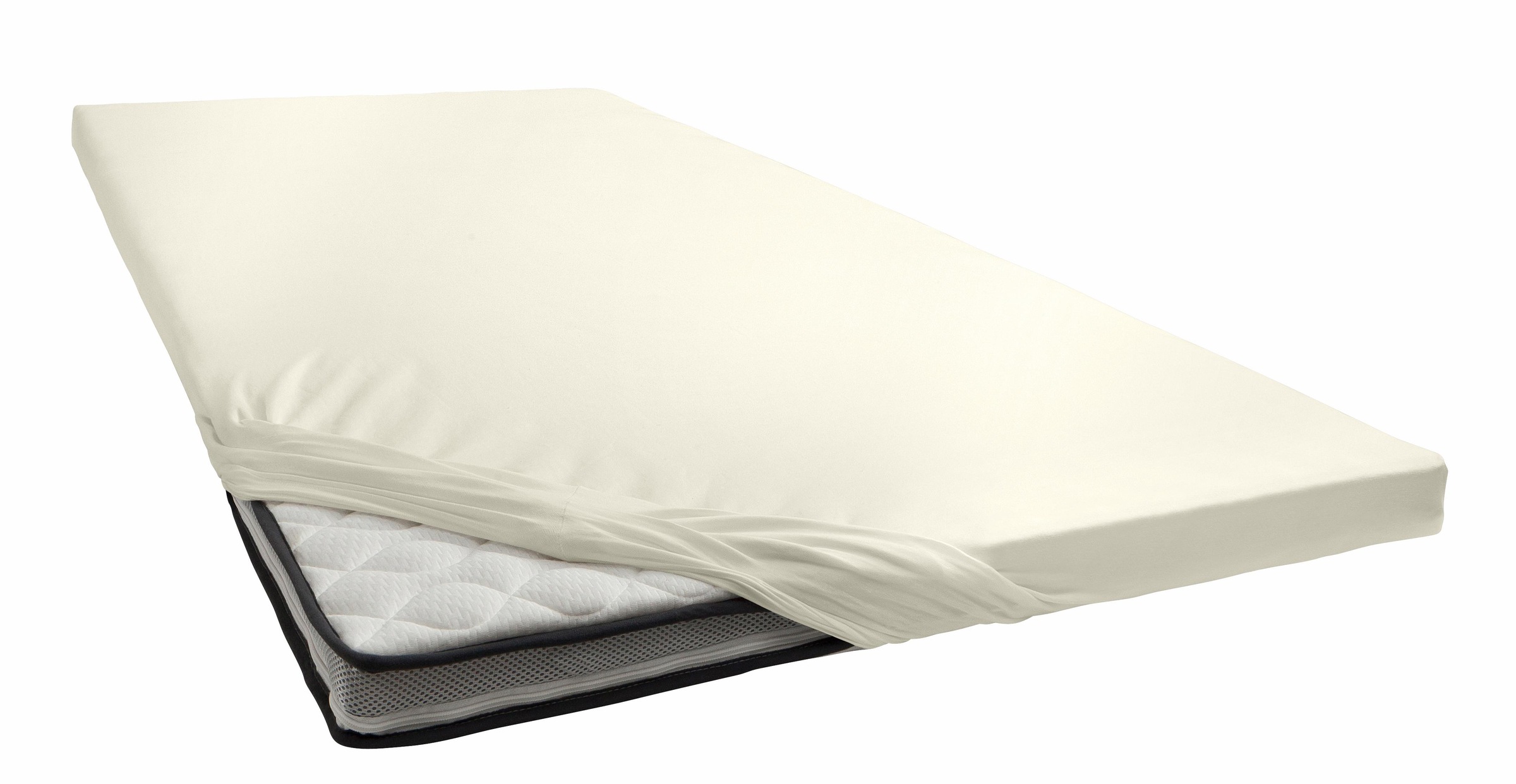 Primera Spannbettlaken »Elasthan-Feinjersey Topper«, Aus 95% gekämmter Baumwolle und 5% Elastan