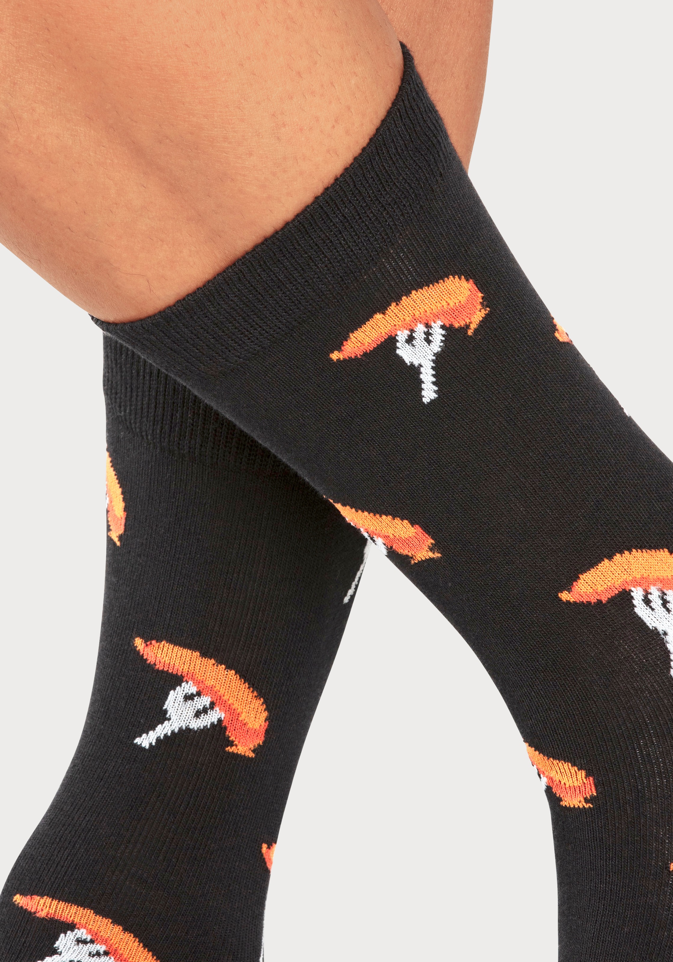 John Devin Socken, (Packung, 2 Paar), mit bunten eingestrickten Motiven