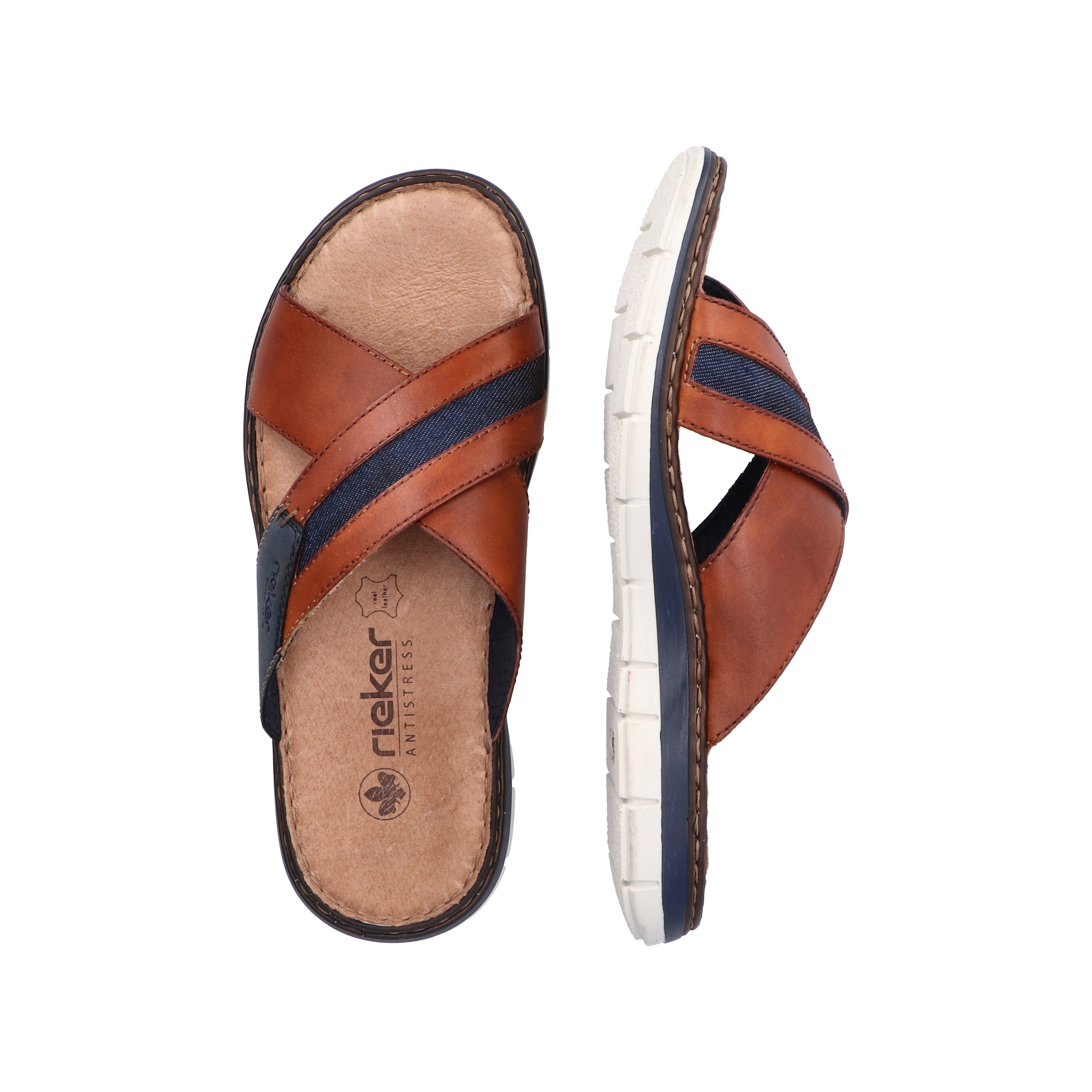 Rieker Pantolette, Sommerschuh, Strandschuh, Hausschuh mit weicher Innensohle