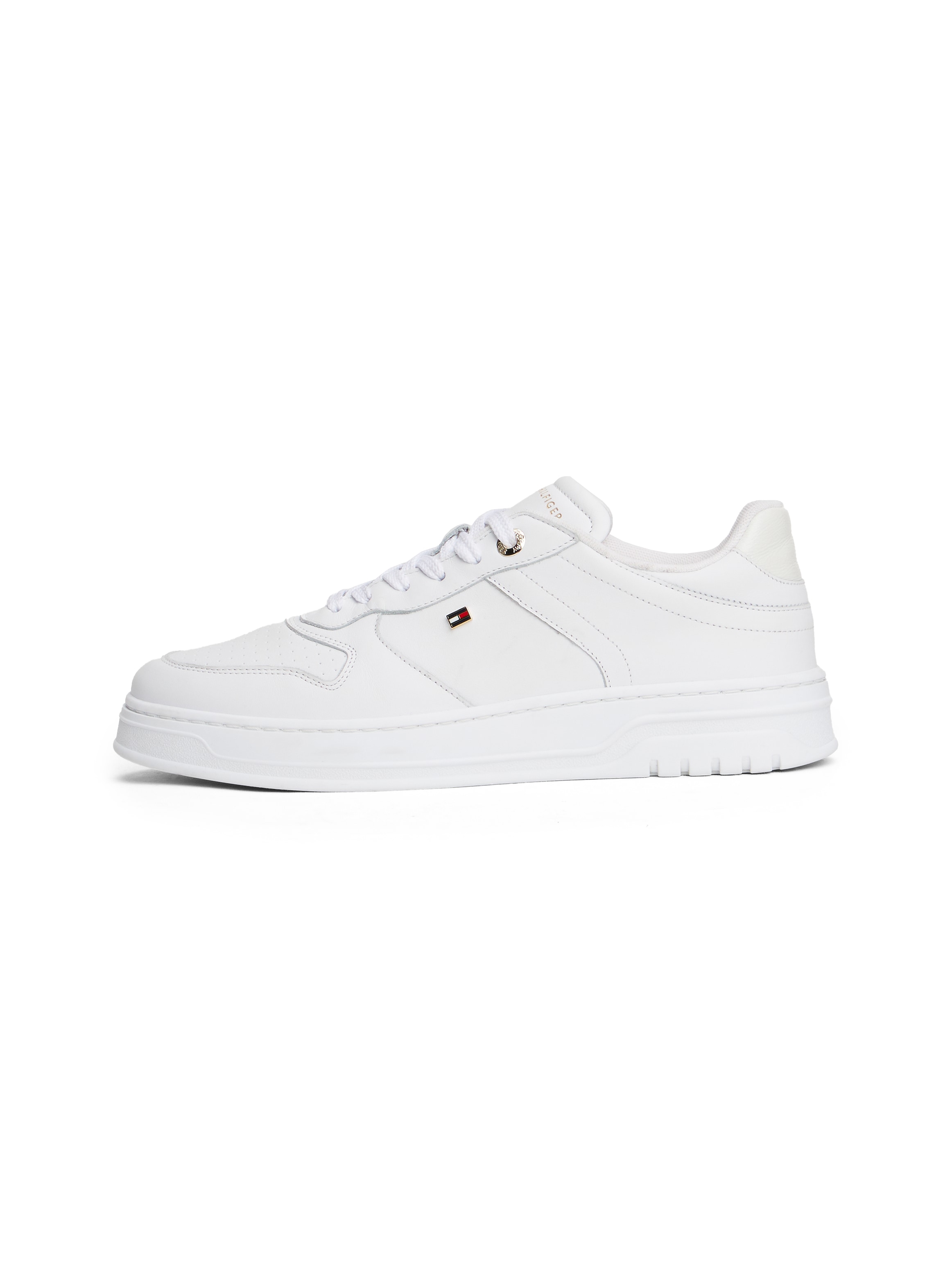 Tommy Hilfiger Plateausneaker »TH SPORTY CUPSOLE LEATHER«  , Freizeitschuh, Halbschuh, Schnürschuh mit seitlichem Logo