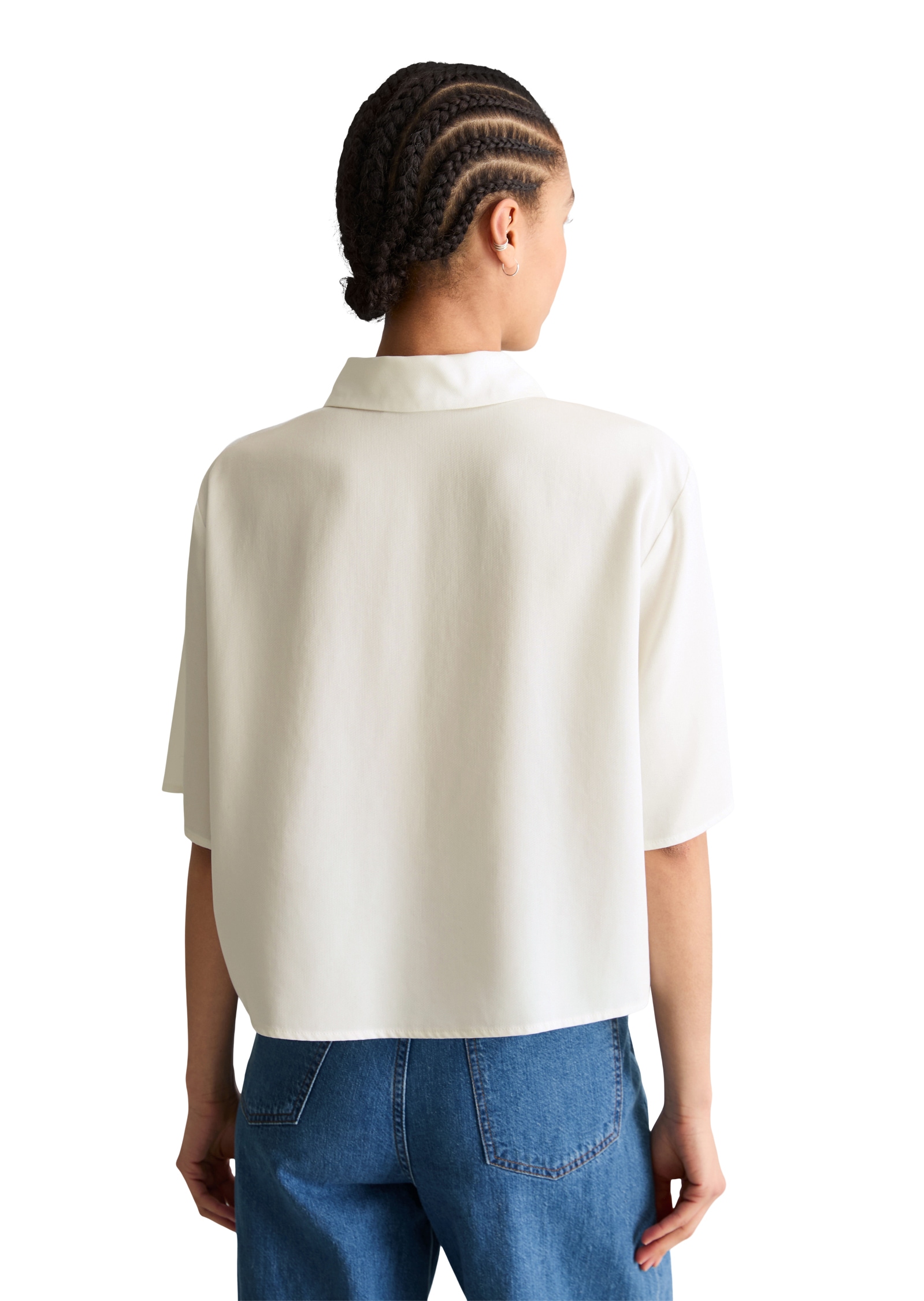 Marc O'Polo DENIM Kurzarmbluse Croped, relaxed fit