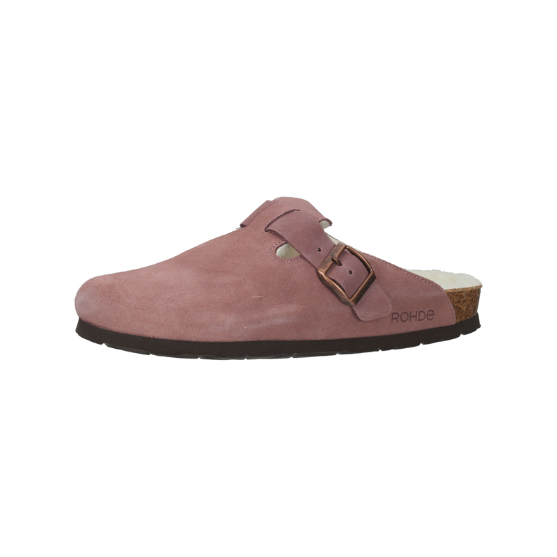 ROHDE Hausschuh »Hausschuhe Veloursleder« Altrosa 37 37 Verschluss: Schlupfschuh