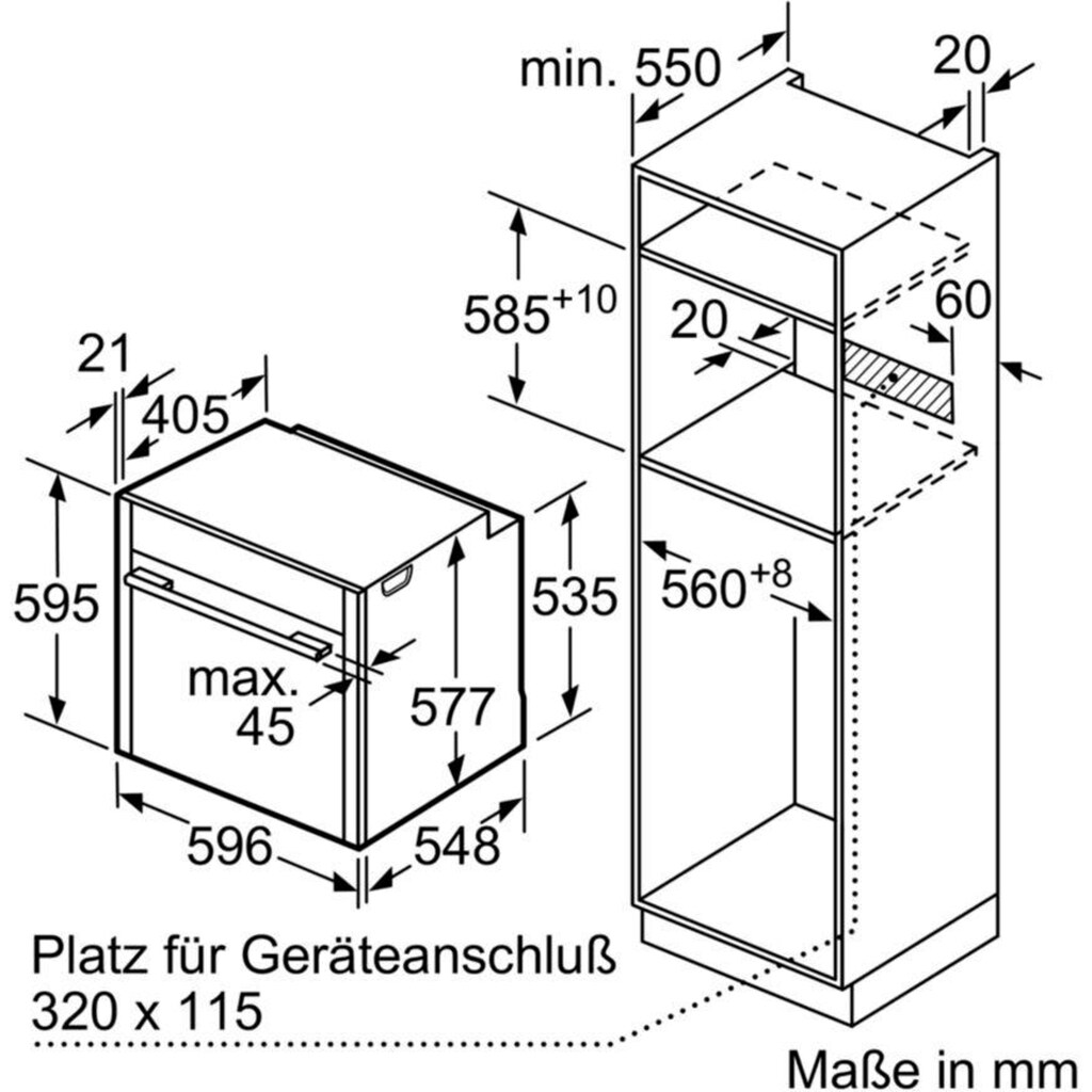 NEFF Dampfbackofen »B55VR22N0«, N 70, mit Teleskopauszug nachrüstbar, Pyrolyse-Selbstreinigung, CircoTherm®, mit Slide&Hide®