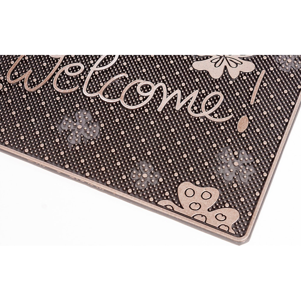 Home2Fashion Fußmatte »SC Clean Lucky, Welcome«, rechteckig