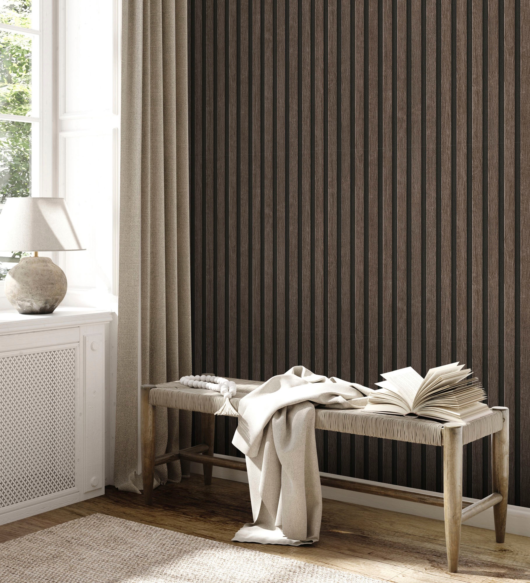 A.S. Création Vliestapete »PrintWalls II Skandinavische Holzpaneele«, matt-gemustert-neutral, Holzoptik Vlies Vlies Wand Tapeten Wohnzimmer Schlafzimmer Küche Optik