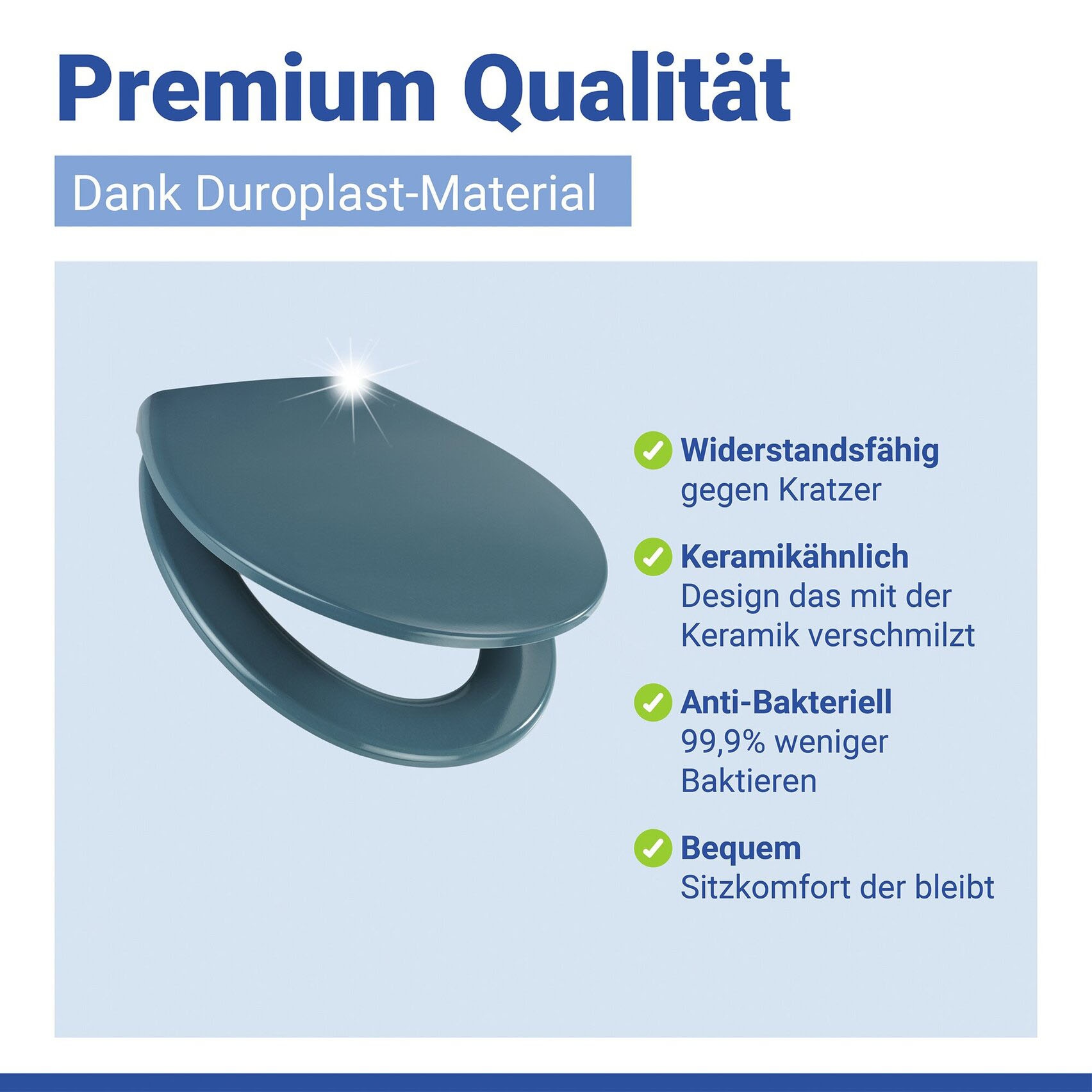 WENKO WC-Sitz »Samos Slate Blue«