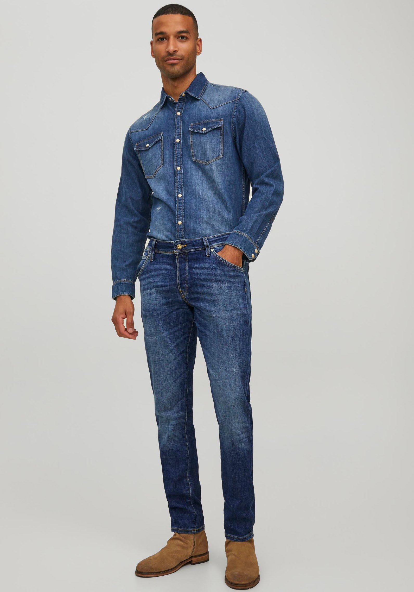 Jack & Jones Slim-fit-Jeans »JJIGLENN JJFOX JOS 047 50SPS«