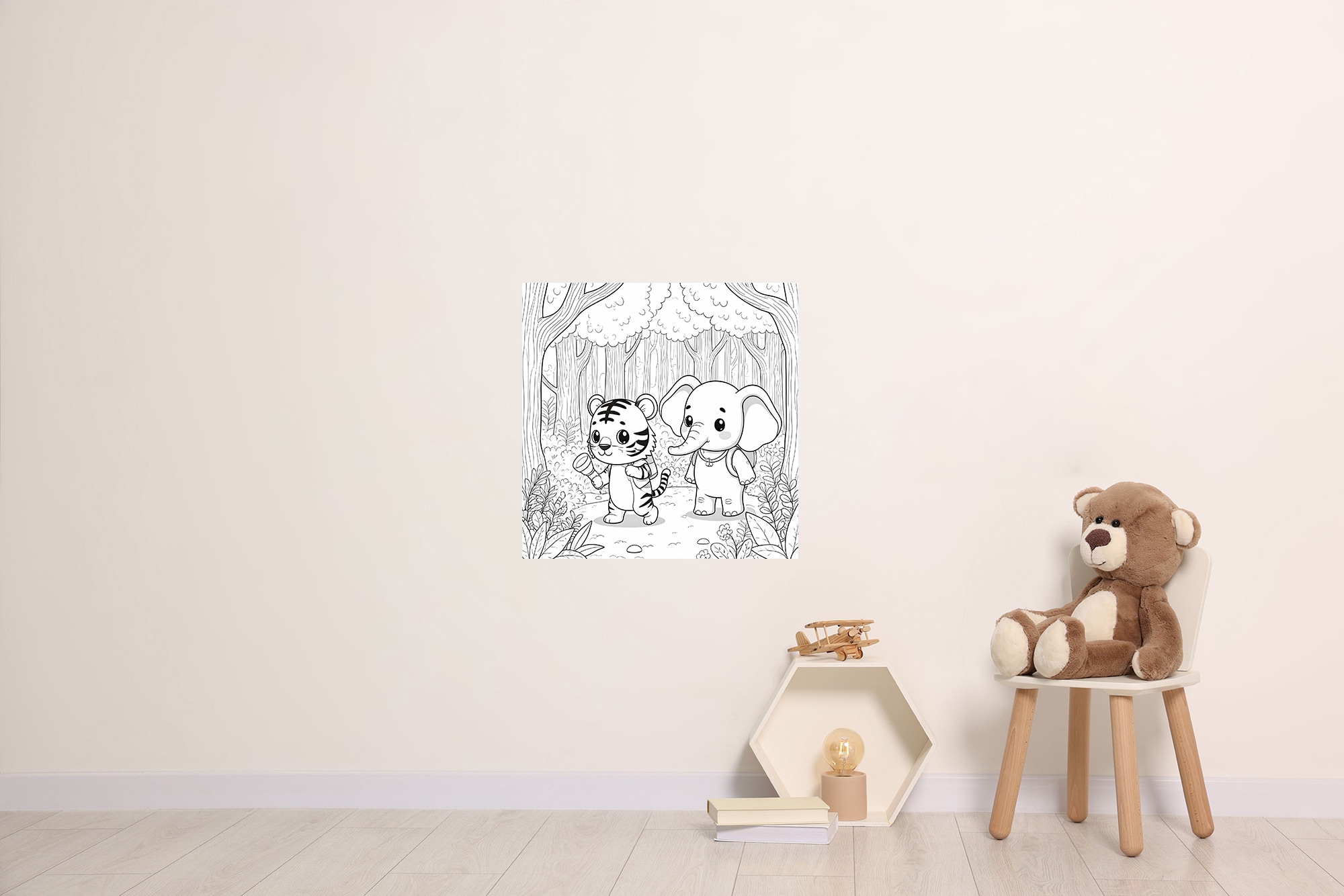 queence Wandsticker »Tiger und Elefant«, (1 St.), DIY-Wandsticker zum Bemal günstig online kaufen
