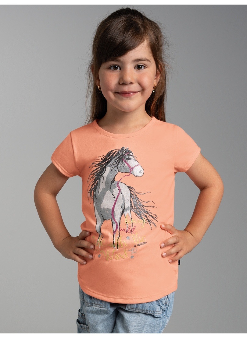 Trigema T-Shirt »TRIGEMA T-Shirt mit Pferd«, (1 tlg.)