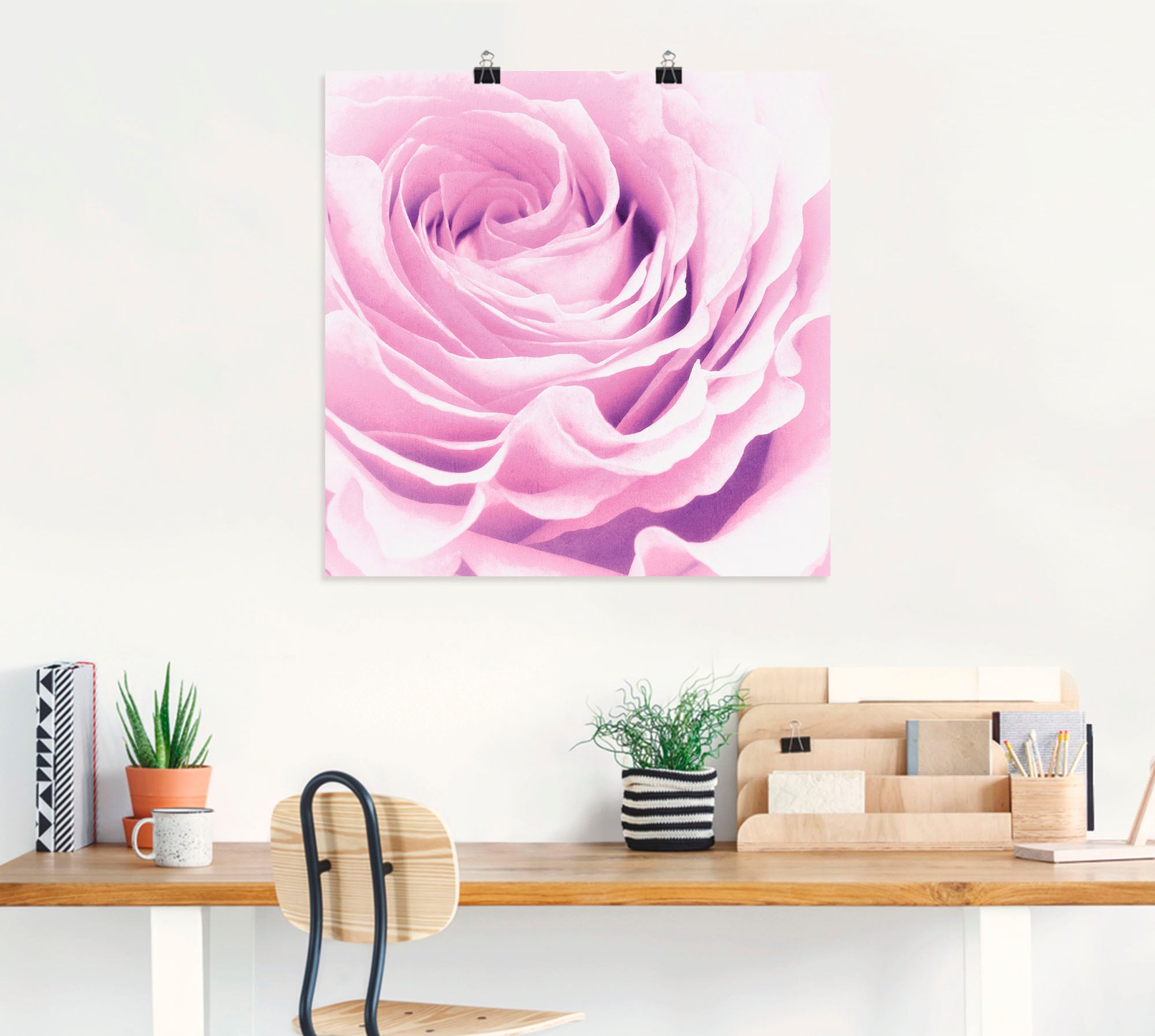 Artland Wandbild »Pastell Rose«, Blumen, (1 St.), als Leinwandbild, Poster, Wandaufkleber in verschied. Größen