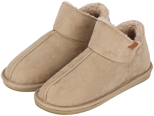Apollo Hausschuh »Ladies Home Boots Suede« Mit Logoprägung Und Kuscheligen, Wärmenden Innenfutter