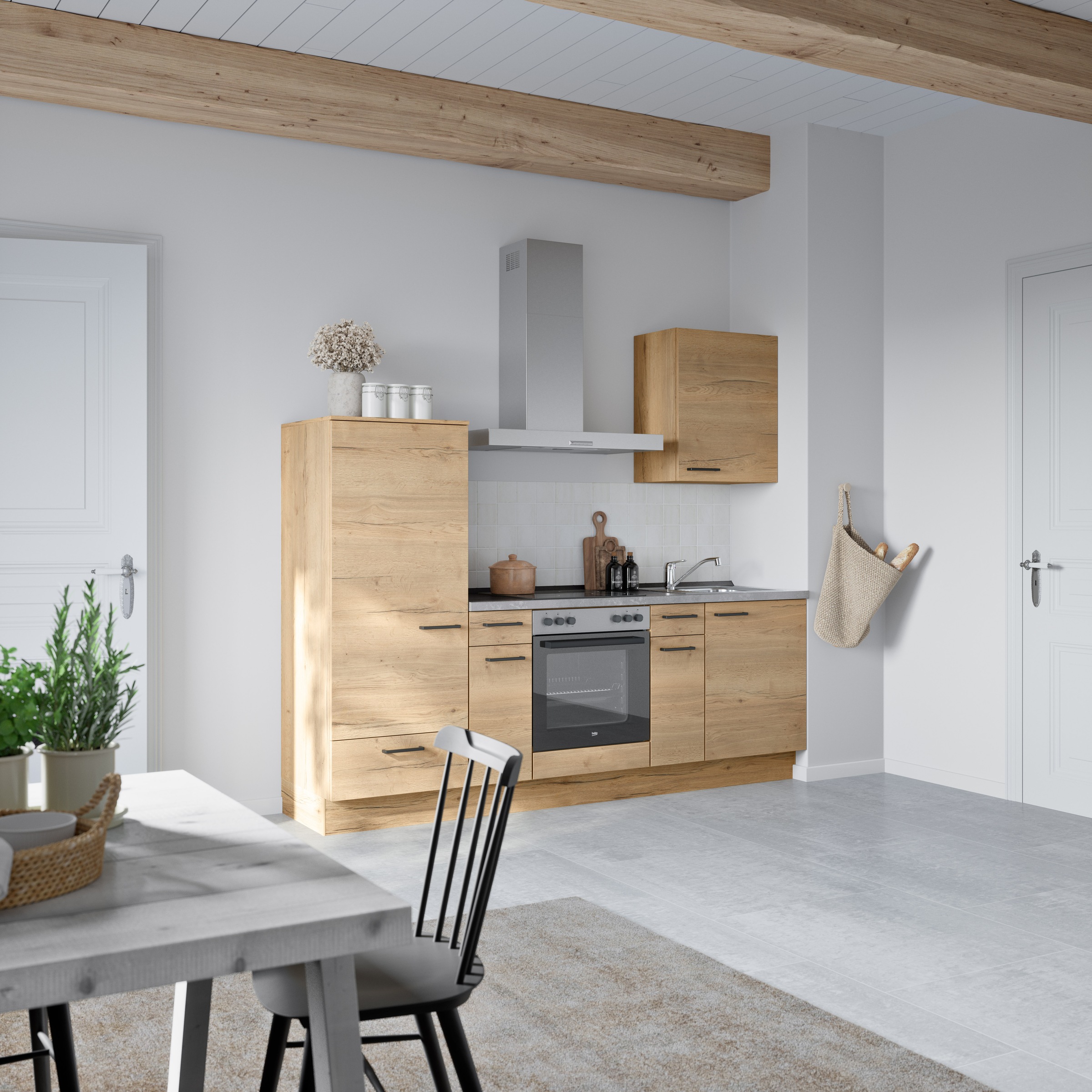 nobilia® Küchenzeile »"Structura I"«, vormontiert, Ausrichtung wählbar, Bre günstig online kaufen