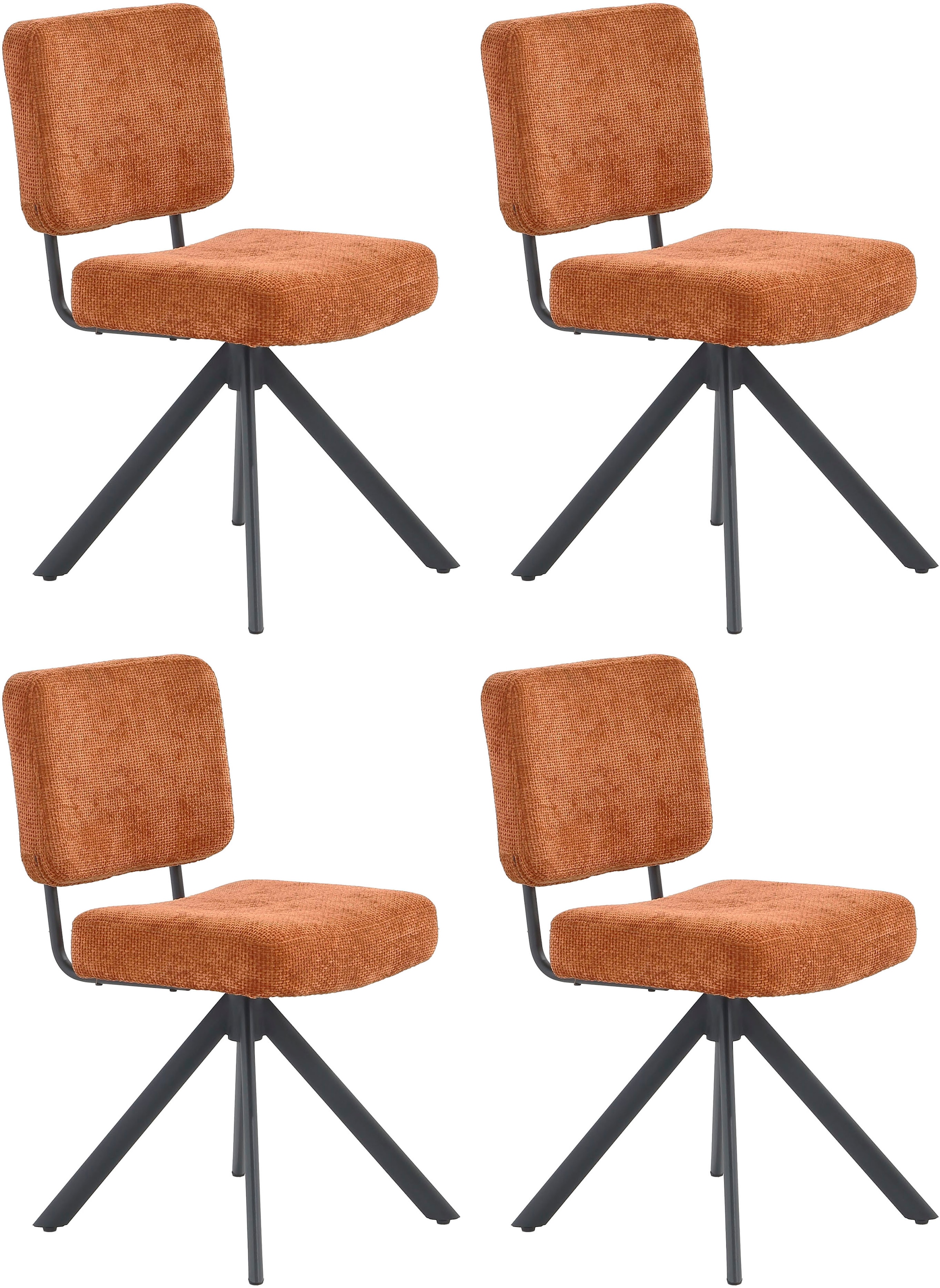 Jockenhöfer Gruppe Drehstuhl »Gloria (Set, 4 St.)«, (Set), 4 St., Chenille, günstig online kaufen