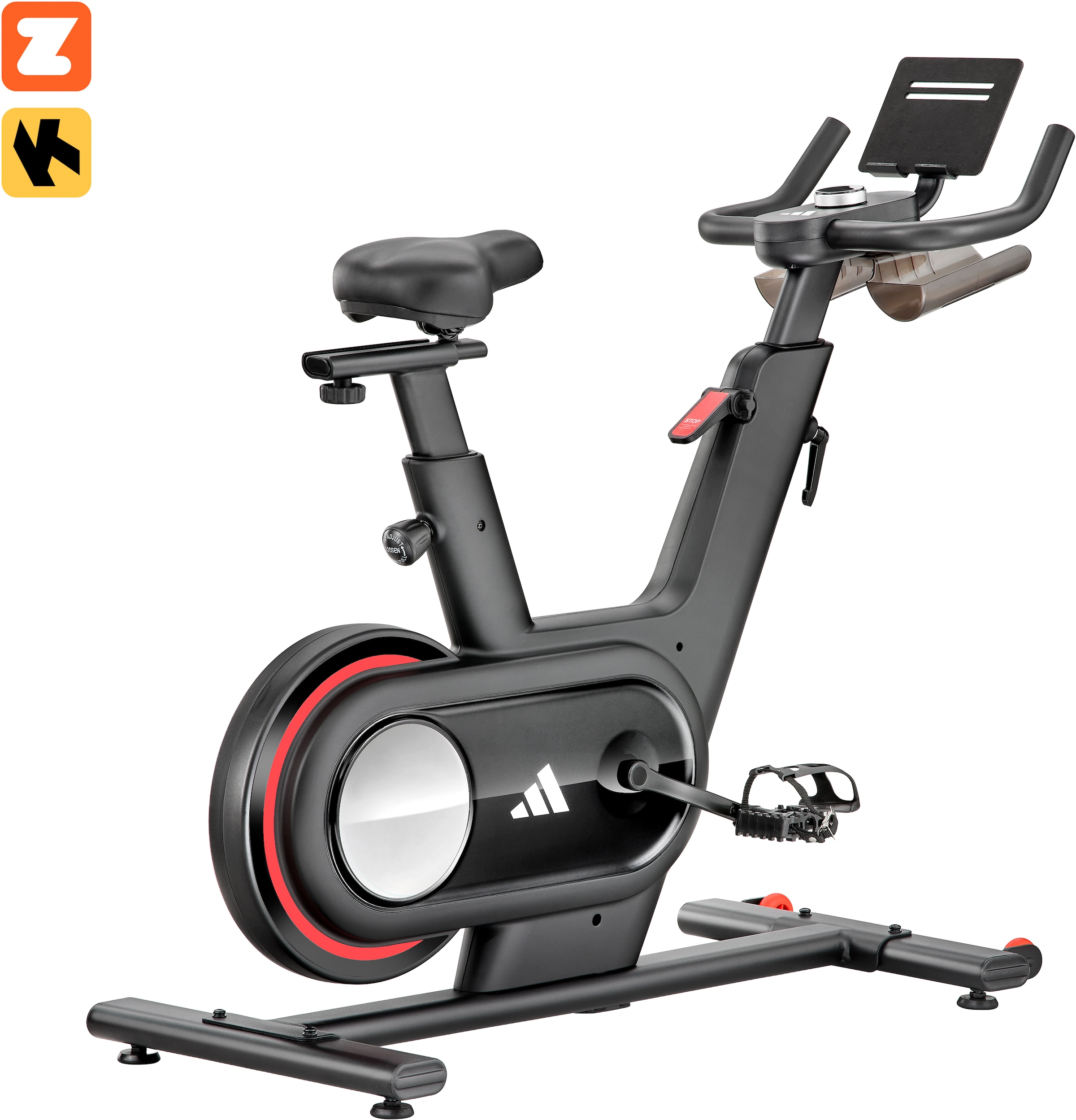 adidas Performance Ergometer »C-1« 110 kg max. Benutzergewicht, Fahrrad, 32 Widerstandsstufen schwarz ohne Unterlegmatte Ergometer