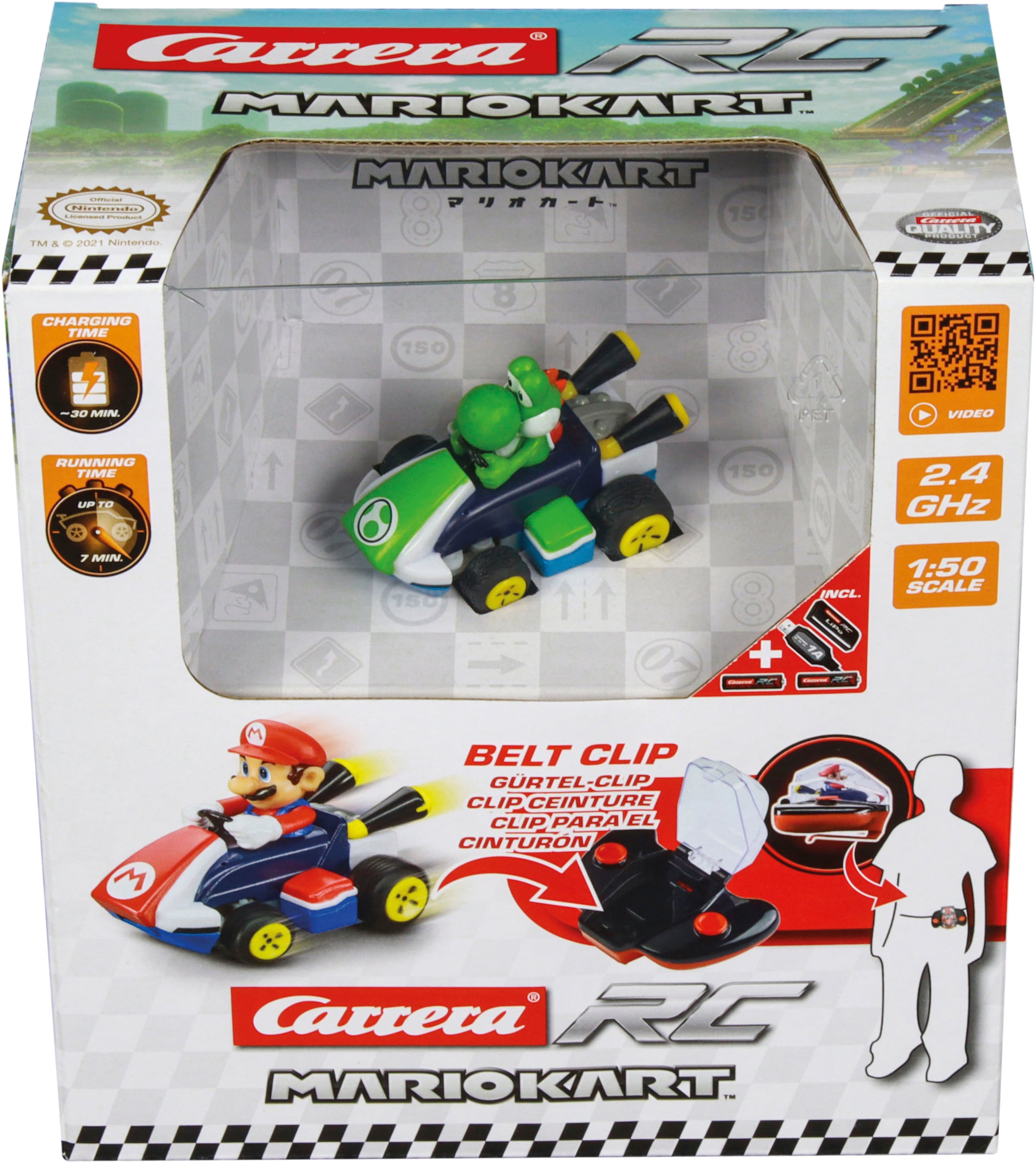 Carrera® RC-Auto »Carrera® RC Mario Kart™ - Mini RC, Yoshi, 2,4GHz«