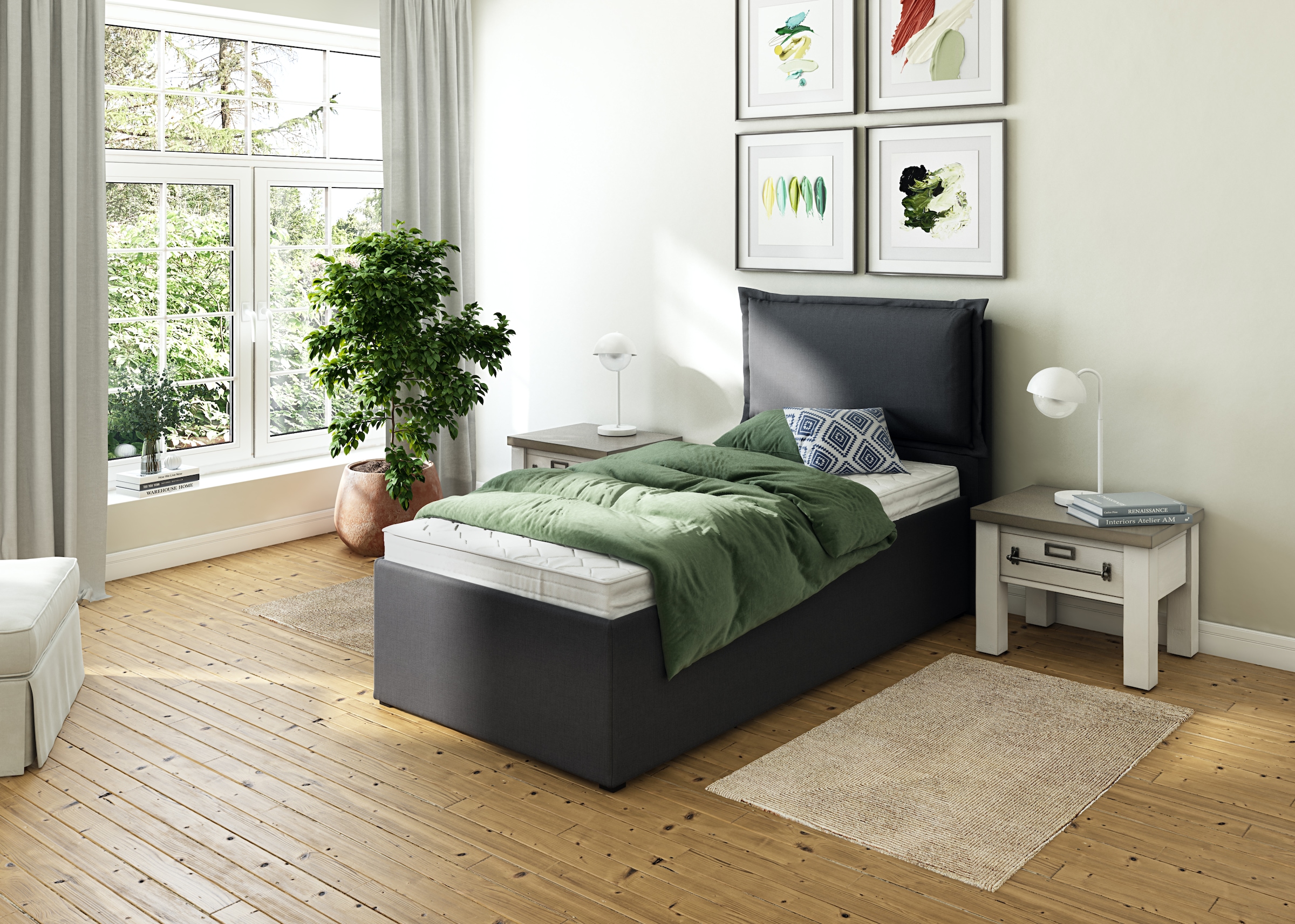 Maintal Polsterbett »Lyara« wahlweise ohne Matratze oder mit 3 Matratzenarten zur Auswahl