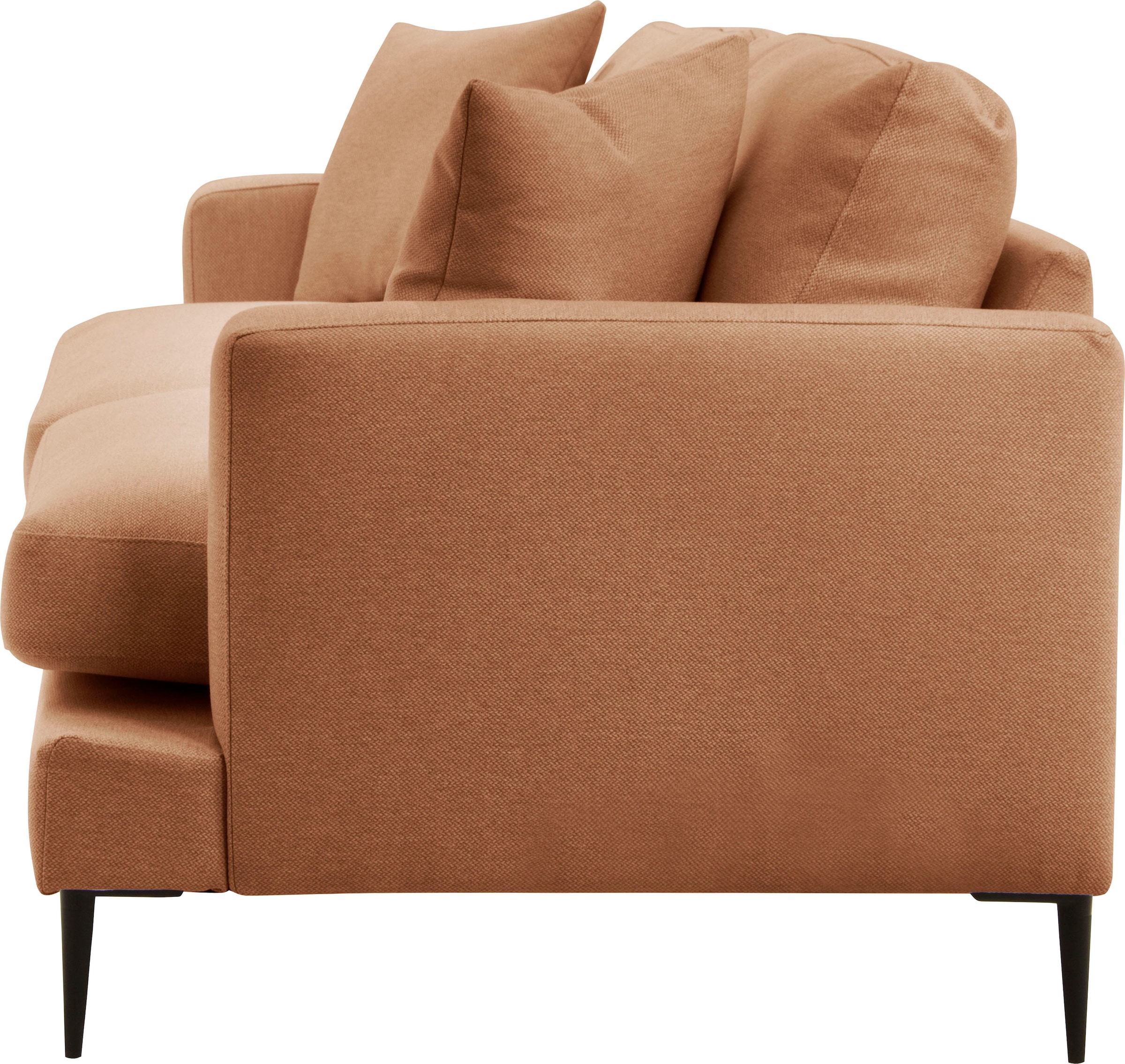 Leonique 2-Sitzer »Cozy elegantes Designsofa, Maße B/T/H: 151/97/80 cm«, mit losen Kissen und Metallbeinen