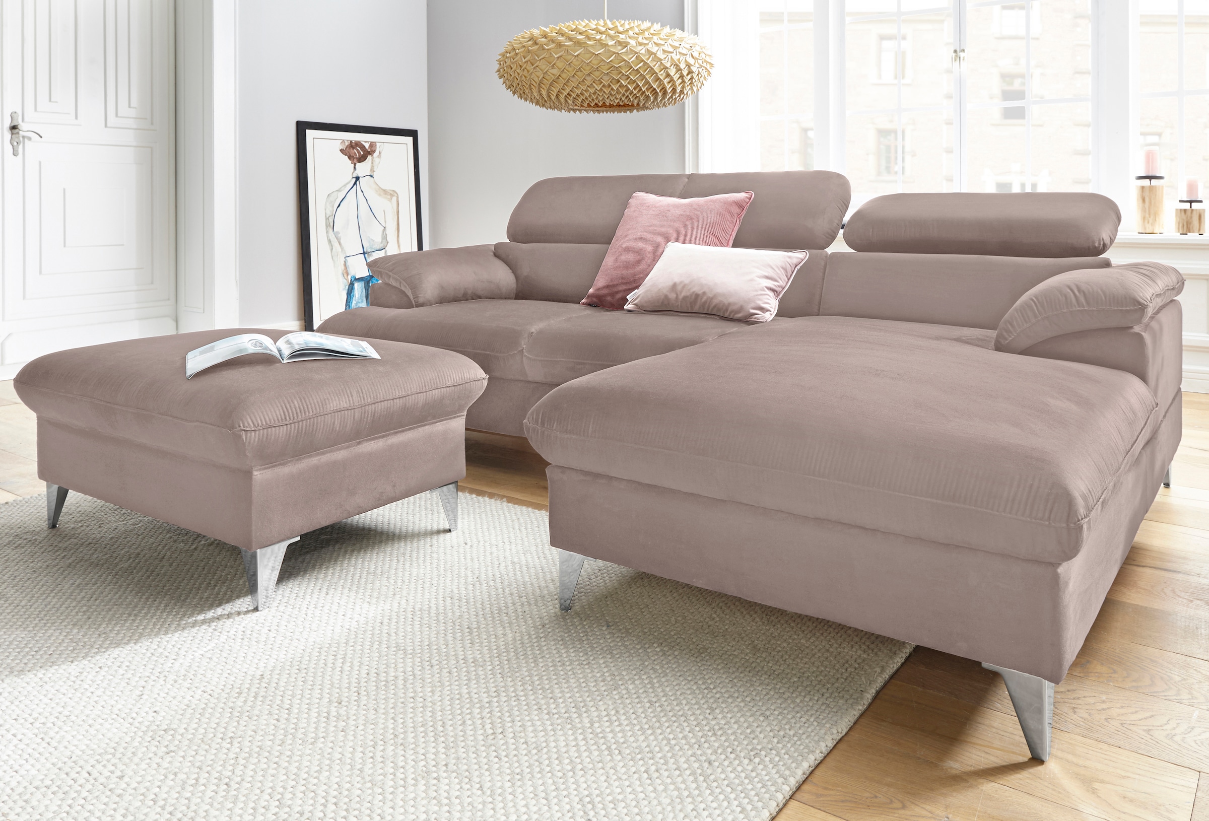 COTTA Polstergarnitur »Caluso L-Form« 2 Stk. tlg. Set bestehend aus: Ecksof günstig online kaufen