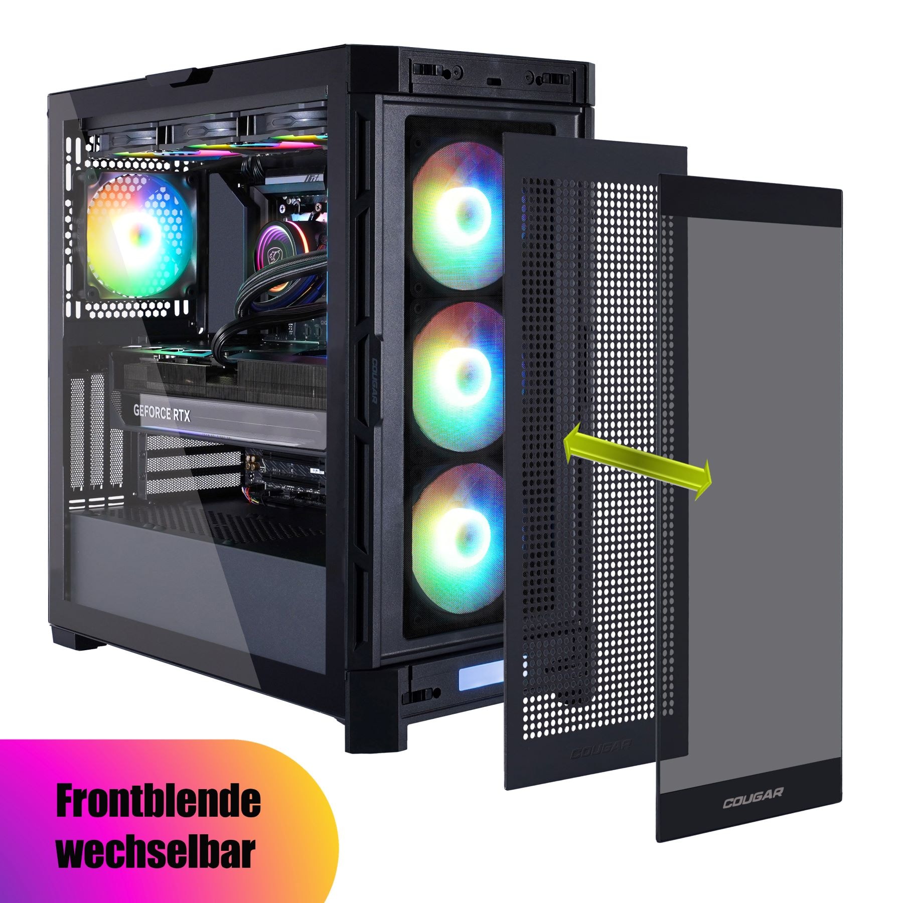 Cougar Gaming-PC »DUOFACE PRO BK 7468«, Windows 11, DDR5 RAM