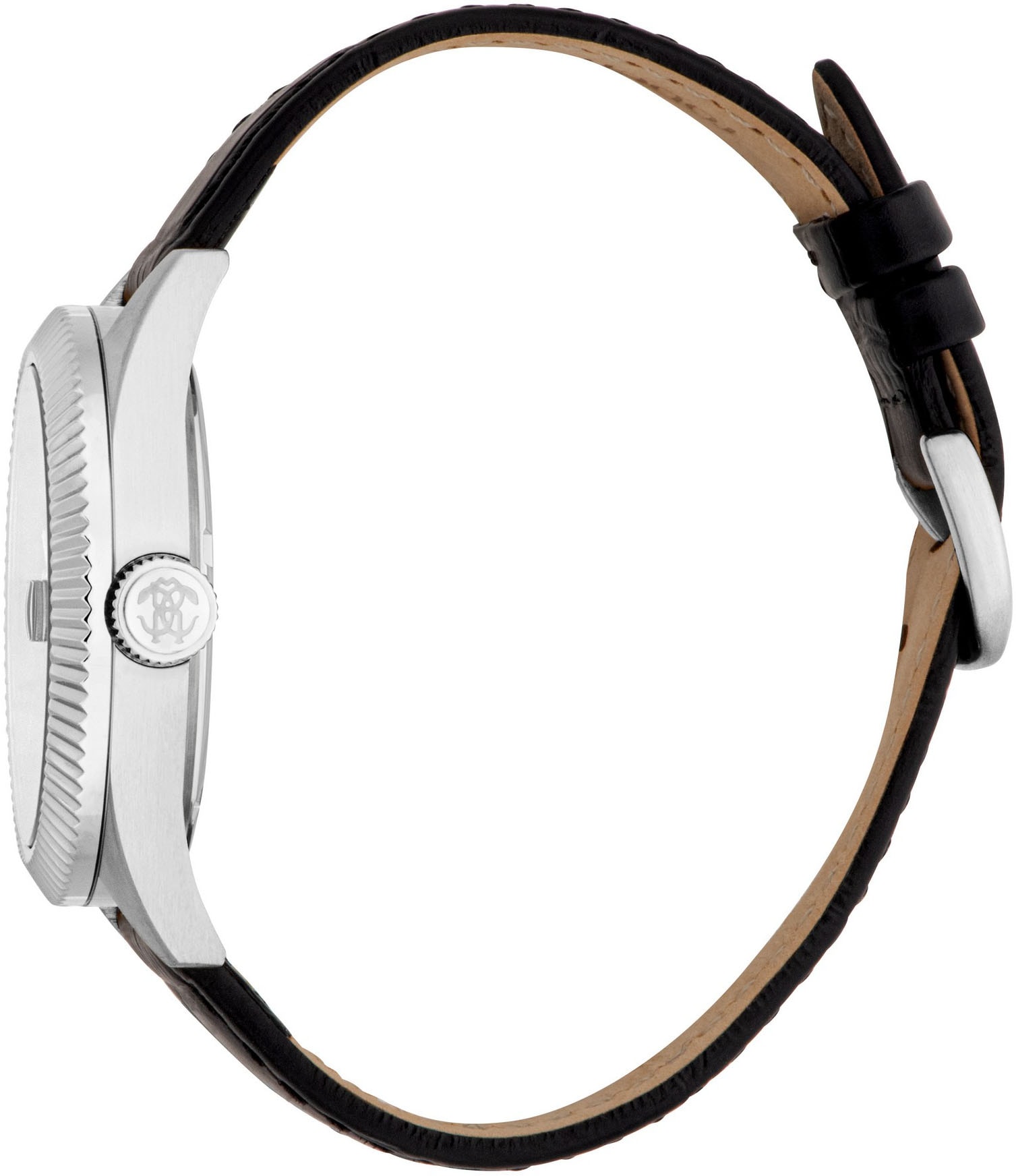 roberto cavalli Quarzuhr »Uomo Classico III« Armbanduhr, Herrenuhr, Lederarmband, analog, Tag
