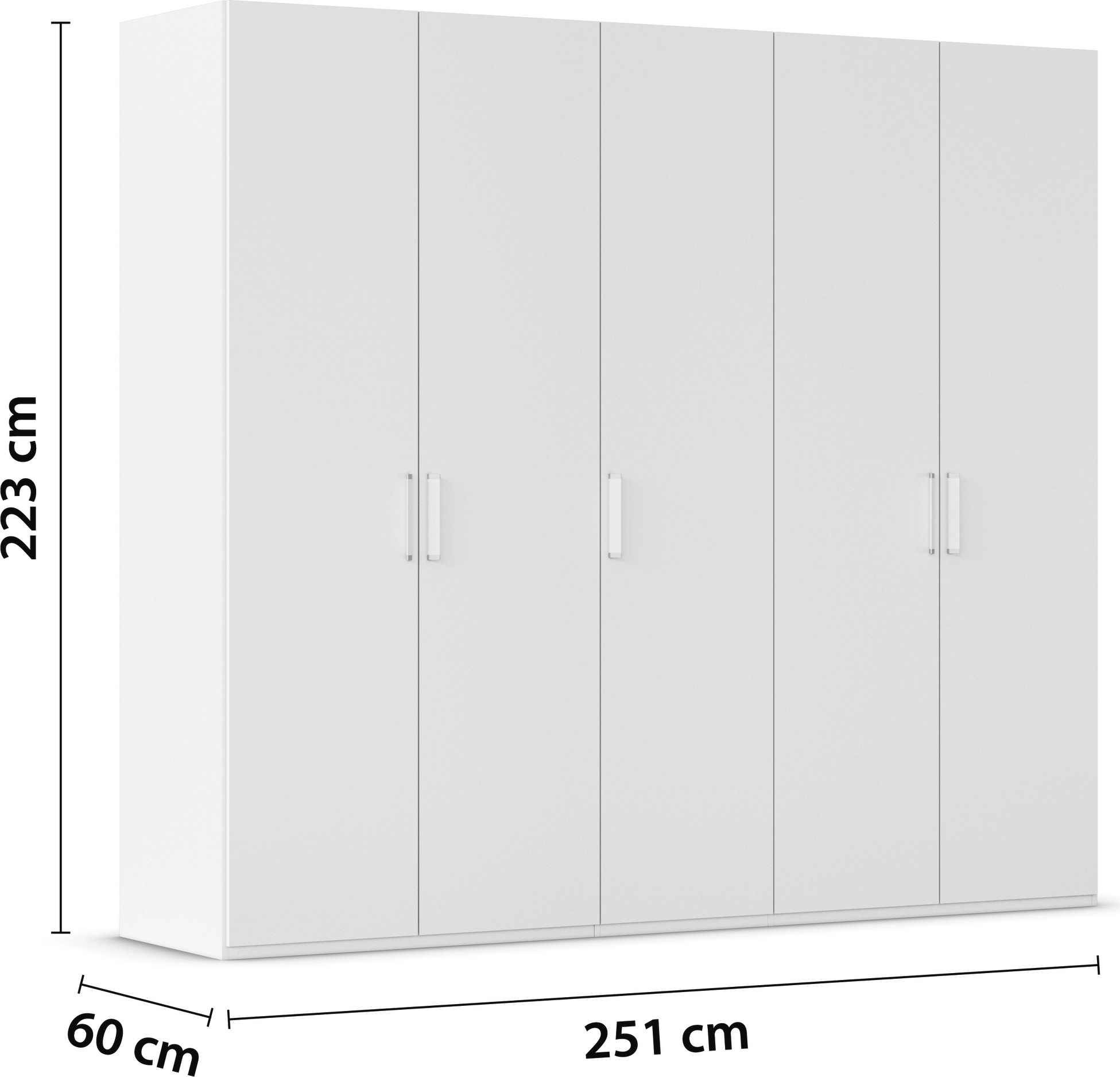 rauch Drehtürenschrank »Kleiderschrank Schrank Garderobe Schlafzimmerschrank EVELYN«, (in 2 Höhen 197 oder 210 cm erhältlich), in elegantem Stil, viel Stauraum 4 Breiten und 2 Höhen MADE IN GERMANY