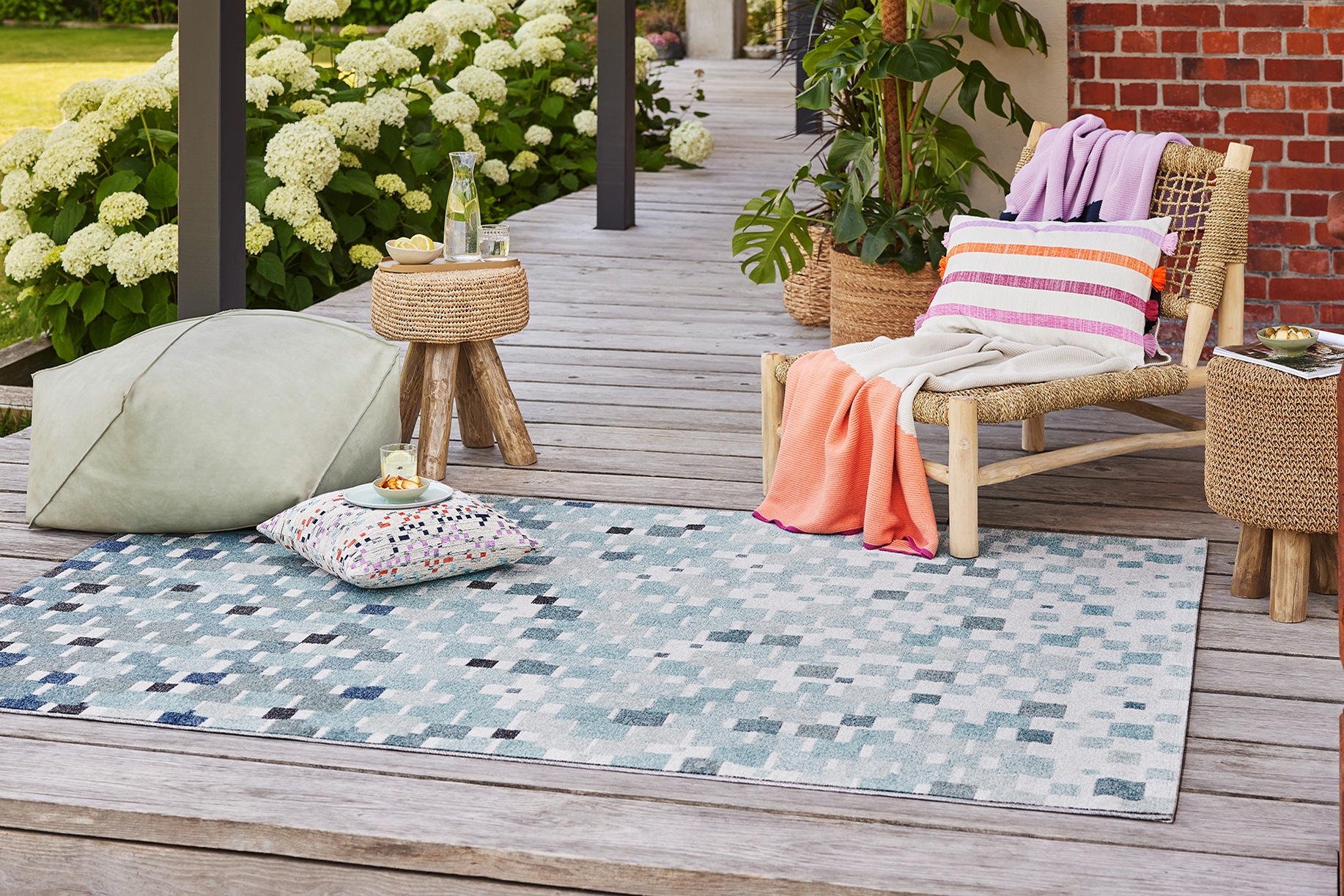 Esprit Outdoorteppich »Pacific,  ESP-54557«, rechteckig, 4 mm Höhe, pflegeleicht, im Mosaik-Muster, ideal für Terrasse, Küche, Wohnzimmer