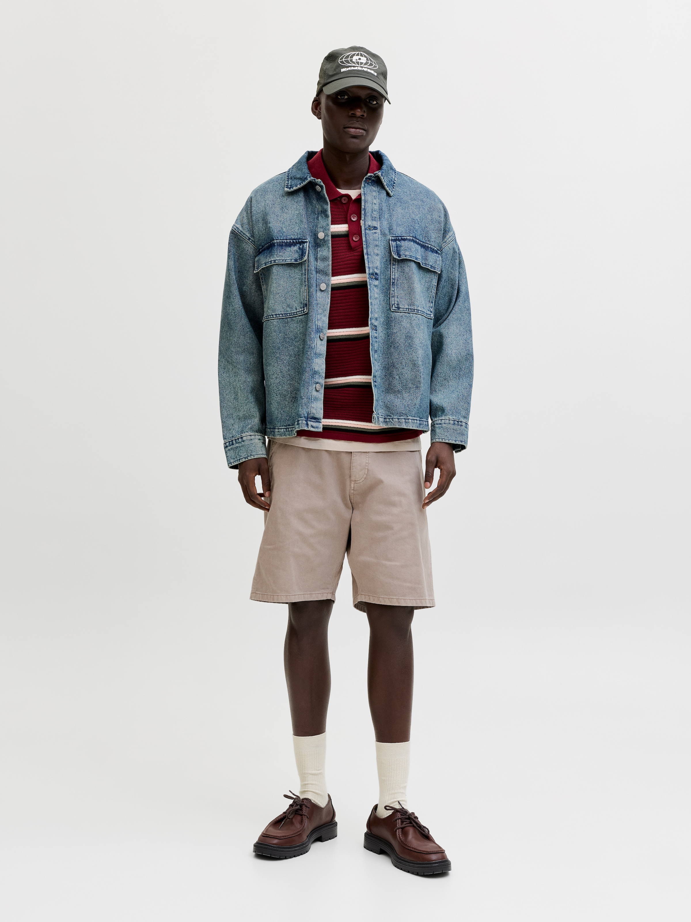 Jack & Jones Chinoshorts »JPSTTONY RAYE WORKER SHORT MID SN«  Baumwolle, 5-Pocket Style
