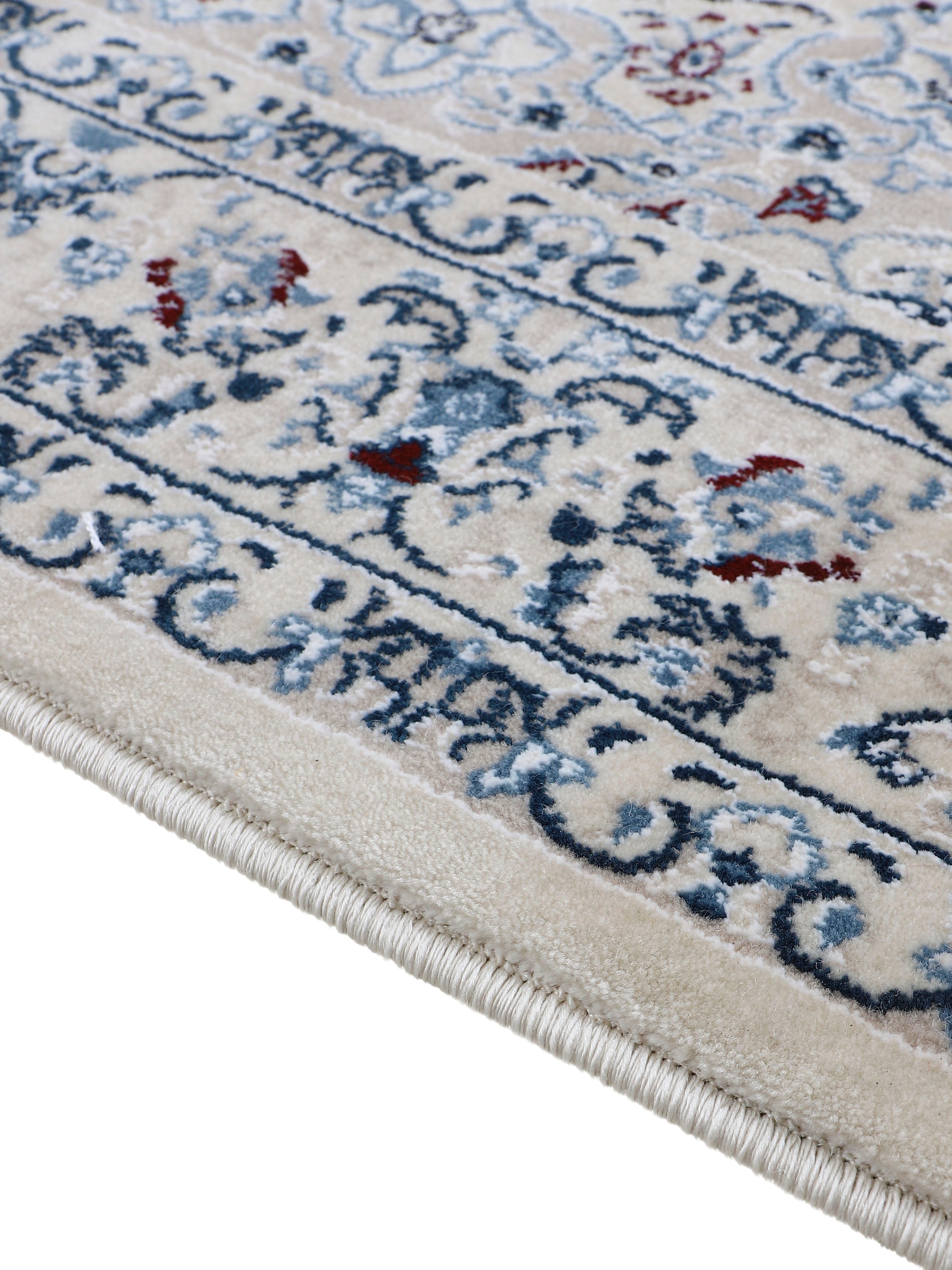 carpetfine Teppich »Nain Diane«, rechteckig, 8 mm Höhe, Kurzflor mit Fransen, Vintage Orient Look, Wohnzimmer