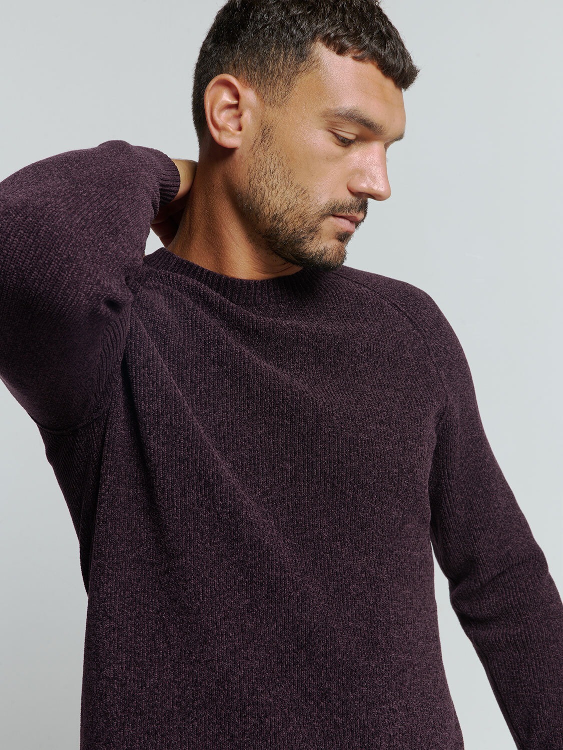 NO EXCESS Rundhalspullover »No Excess Chenillo-Crewneck-Pullover«