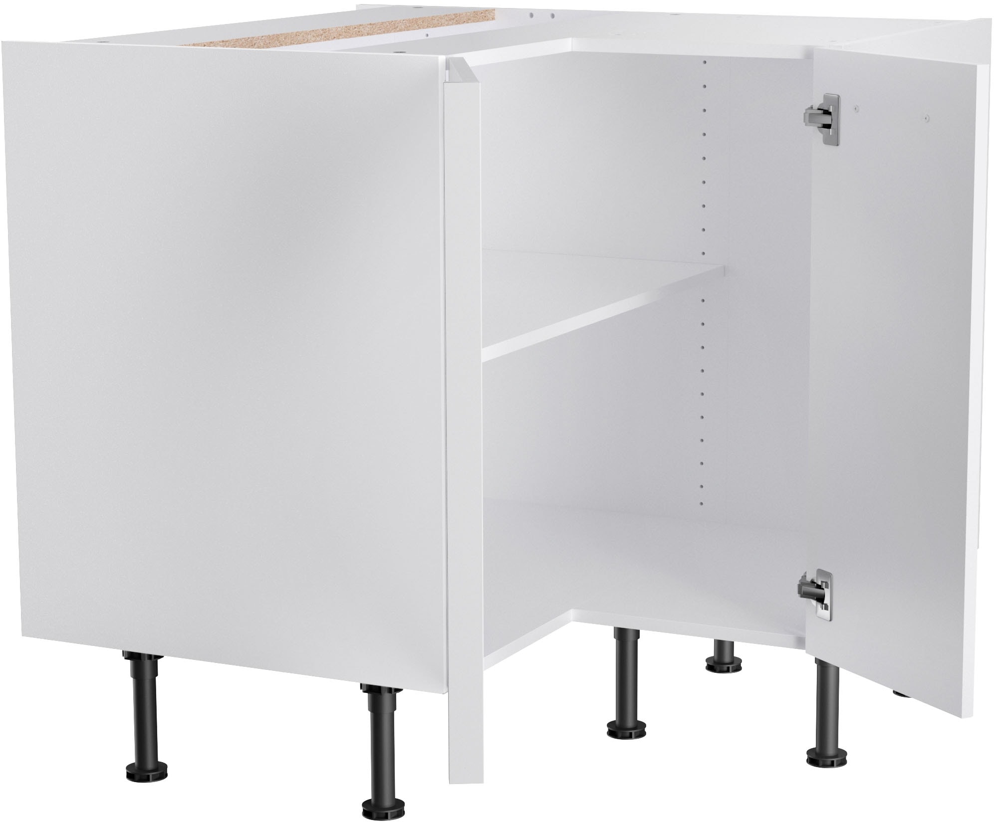 KOCHSTATION Eckunterschrank »KS-Bern2«, Breite 90 x 90 cm, 1 Tür, 1 Einlegeboden