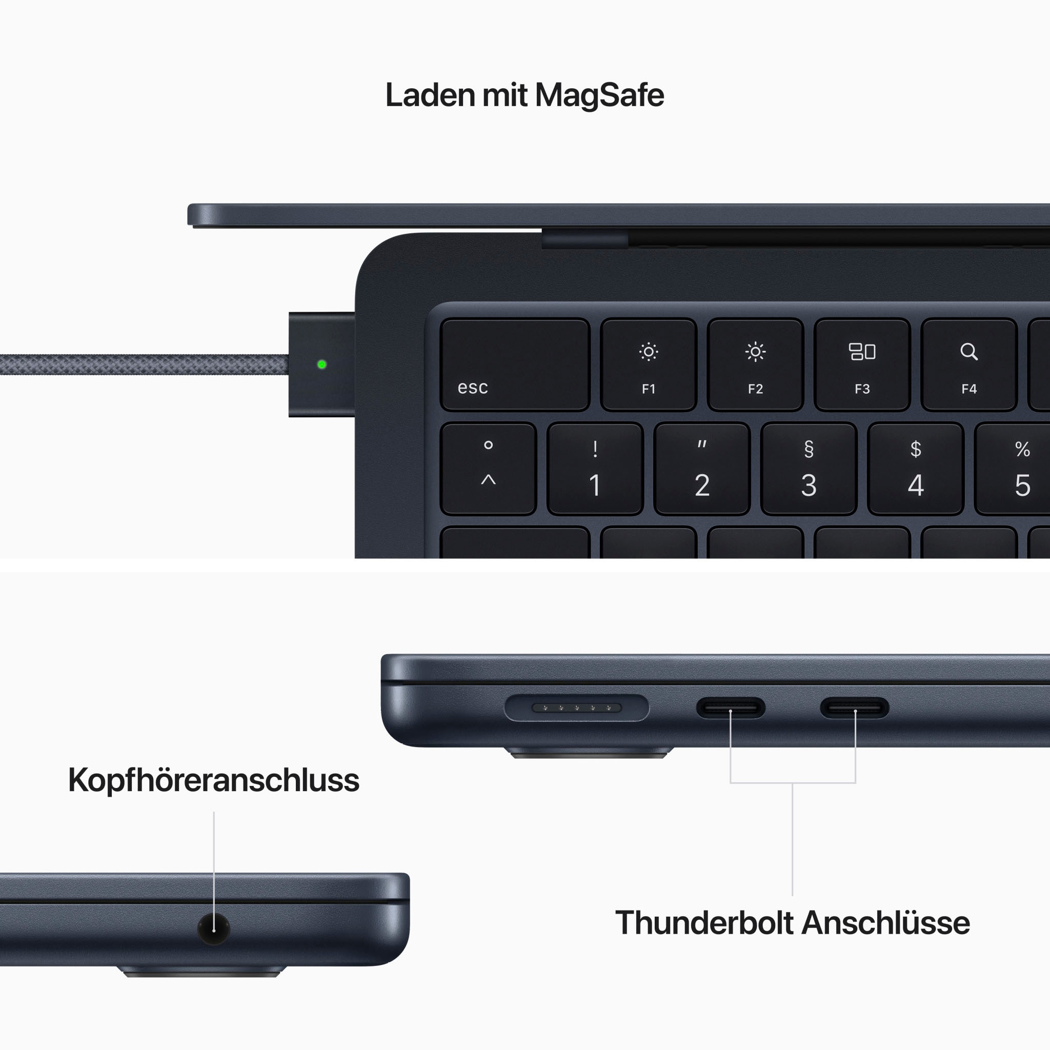 Apple Notebook »CTO MBA13 Z161 M2 8/10 24/512G DECTO«, 34,46 cm, / 13,6 Zoll, Apple, M2, 10-Core GPU, 512 GB SSD