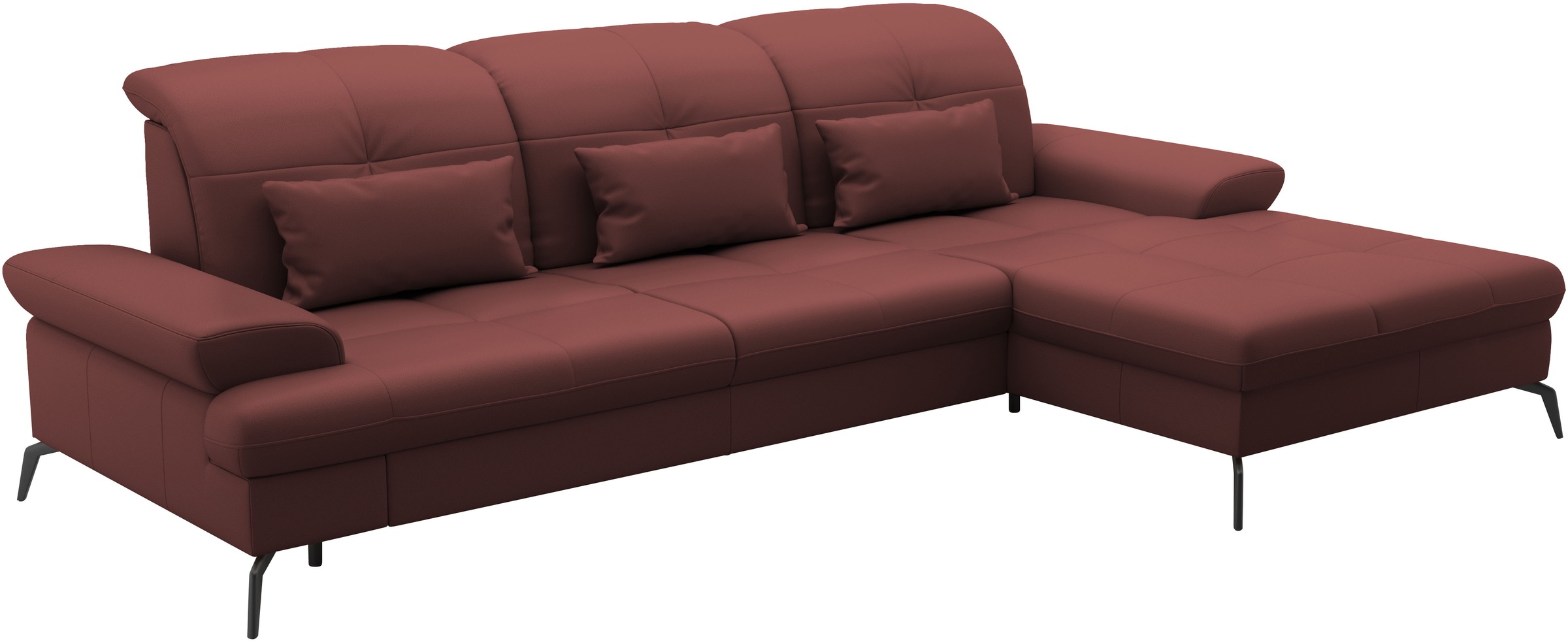sit&more Ecksofa »Amica, L-Form, inkl. Sitztiefenverstellung & Armteilverstellung«, wahlweise mit Bettfunktion, Bettkasten und Kopfteilverstellung