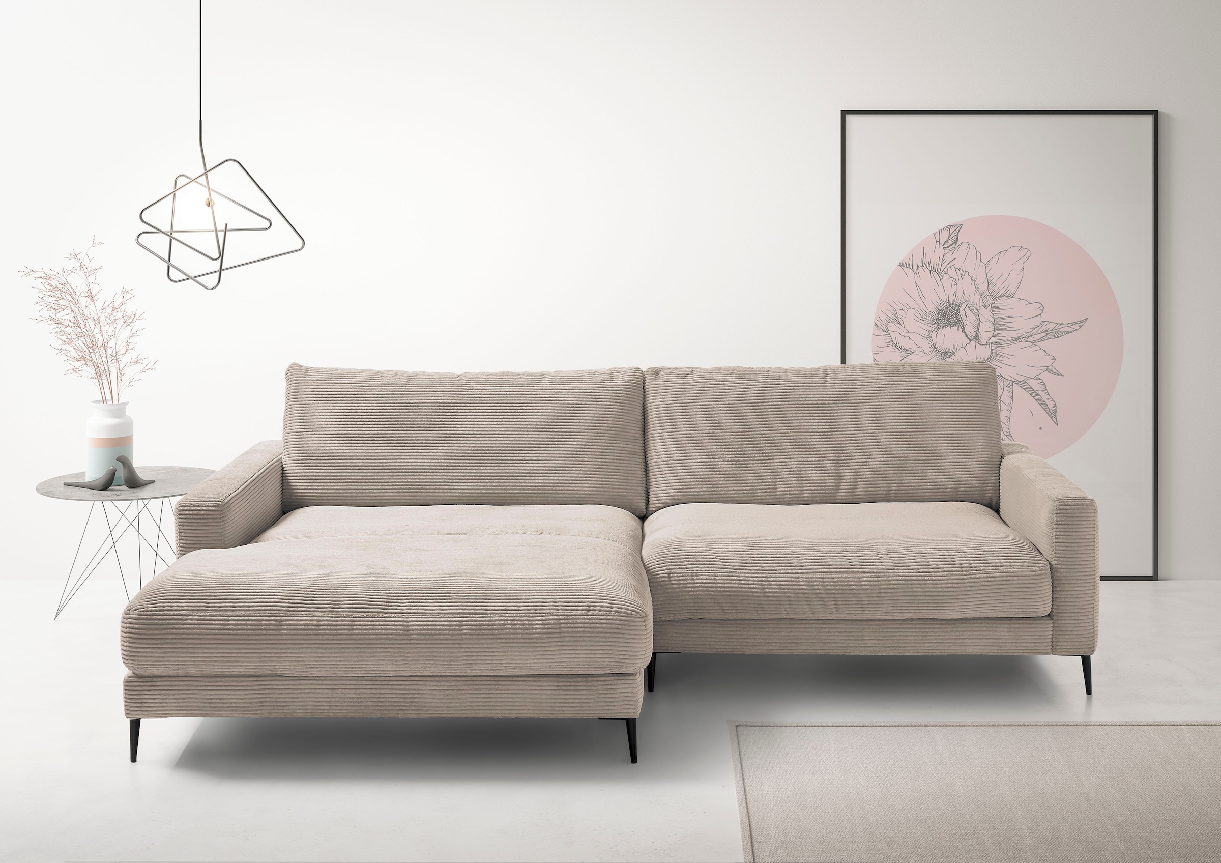 INOSIGN Ecksofa "Downtown, B/T/H: 272/190/84 cm L-Form", weicher Sitzkomfor günstig online kaufen