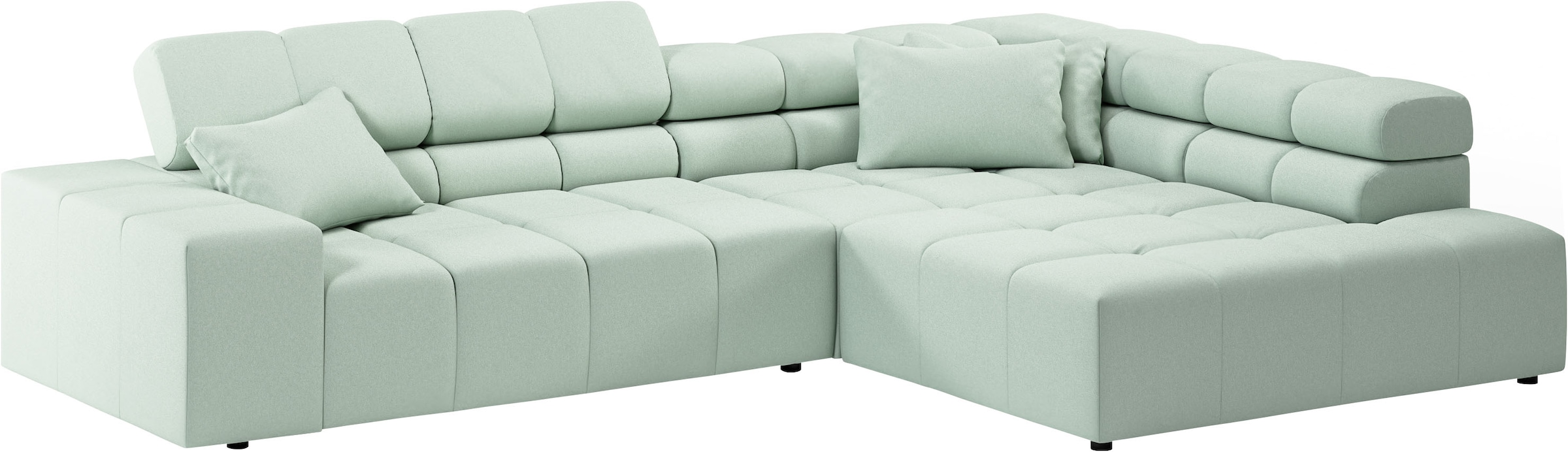 INOSIGN Ecksofa »Ancona incl. Kopfteilverstellung, OTTOs Choice, Breite 319cm, L-Form«, wahlweise motorische Sitztiefenverstellung, auch in Cord + Easy Care
