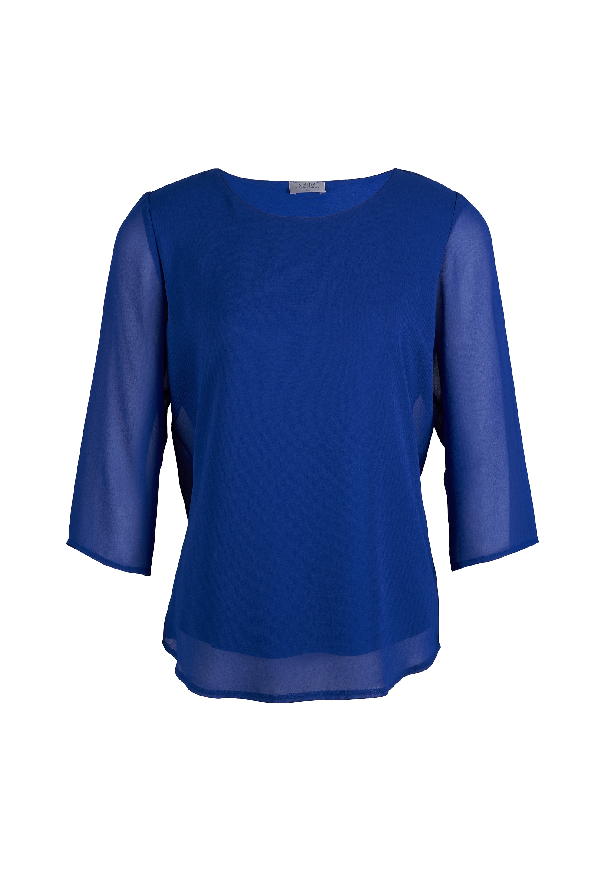 Seidel Moden Chiffonbluse, mit 3/4-Armen und in Doppel-Layer-Optik