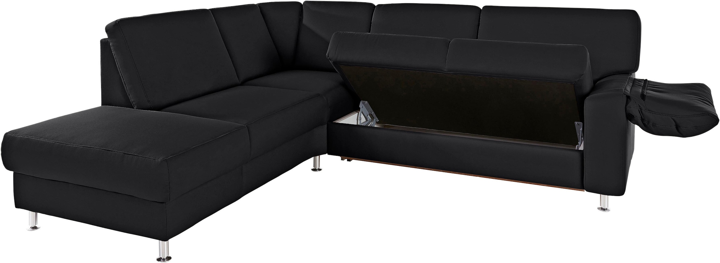 sit&more Ecksofa »Belfort L-Form«, wahlweise mit Vorziehsitz und Bettkasten