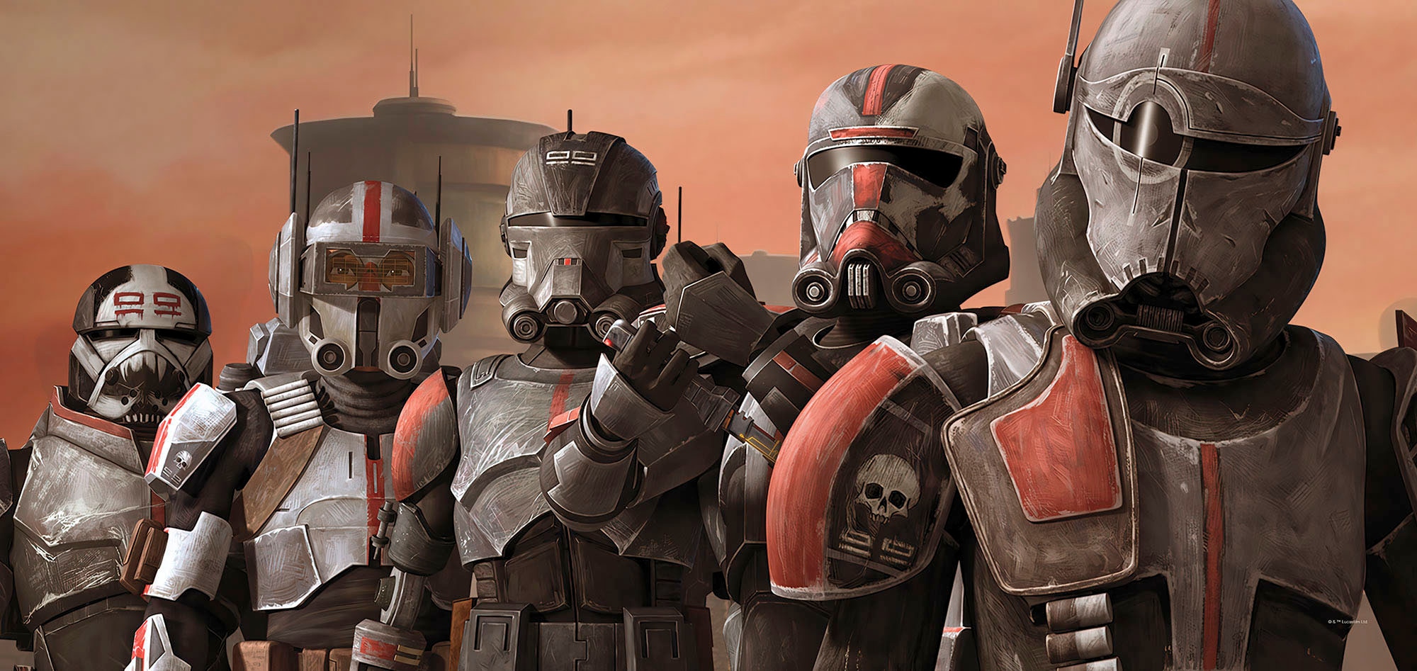 Komar Leinwandbild »Star Wars Bad Batch Squad - Größe 90 x 40 cm«, Disney, (1 St., 90 x 40 cm (Breite x Höhe), Keilrahmenbild mit Echtholzrahmen, Kinderzimmer